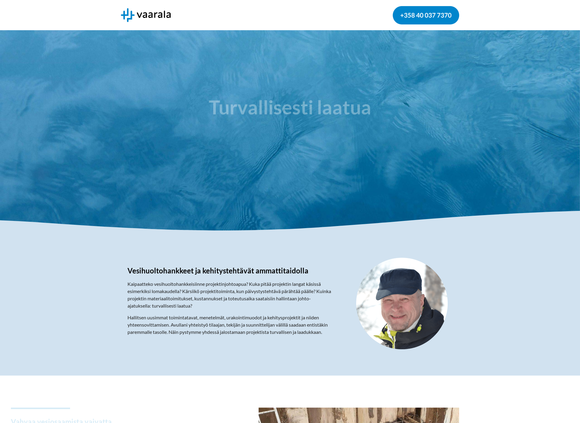 Screenshot for vesihuoltovaarala.fi