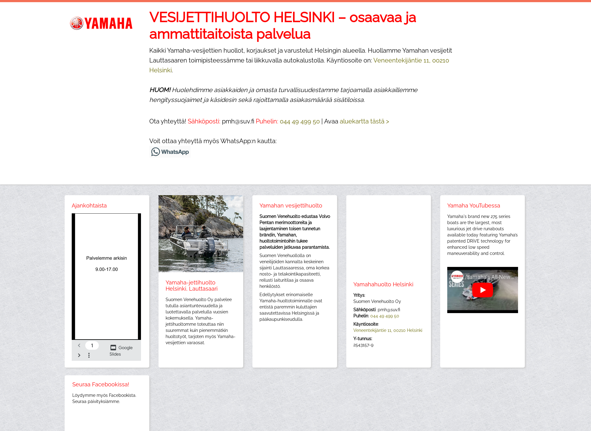 Screenshot for vesijetinhuolto.fi