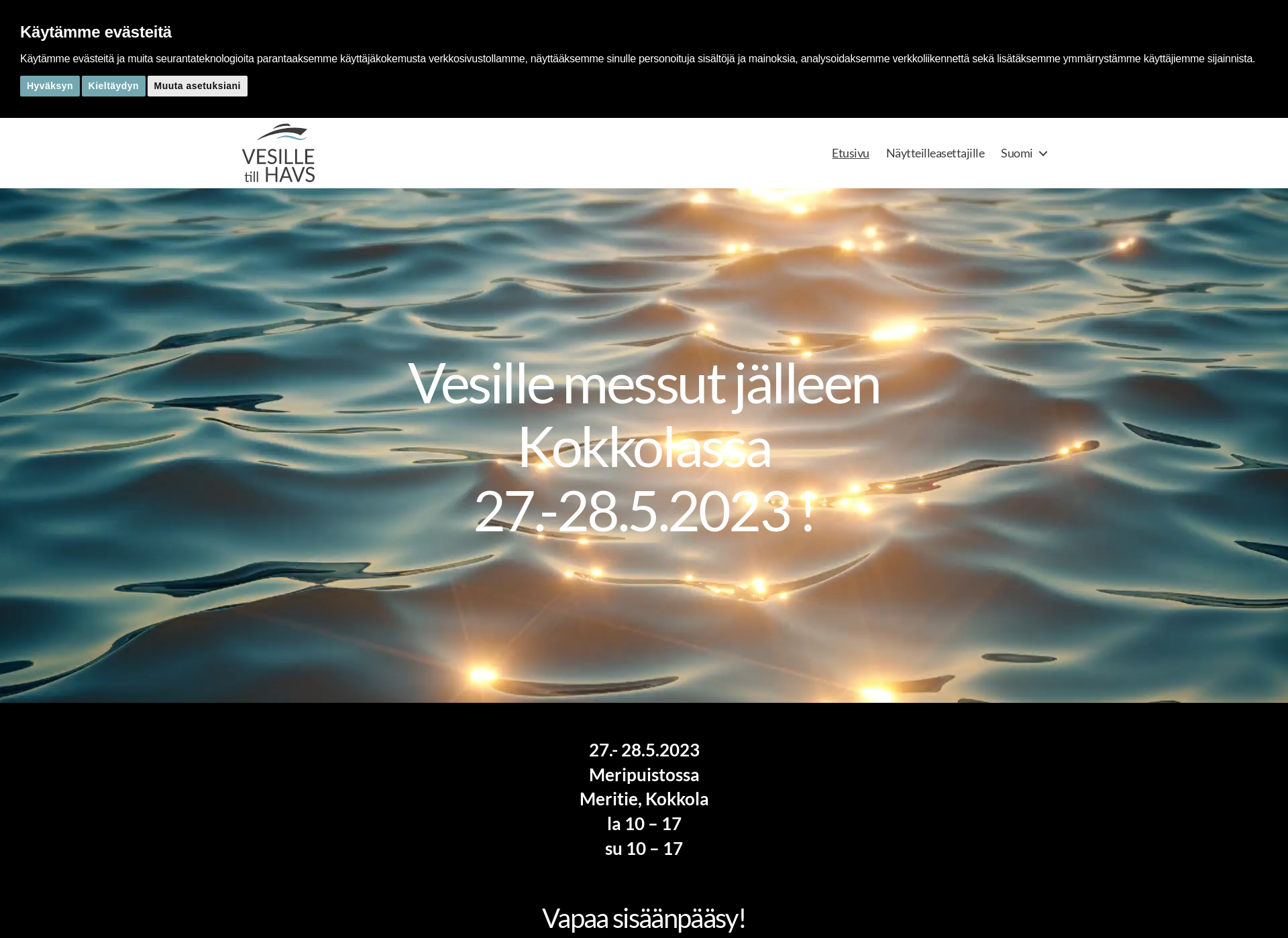 Screenshot for vesillemessut.fi