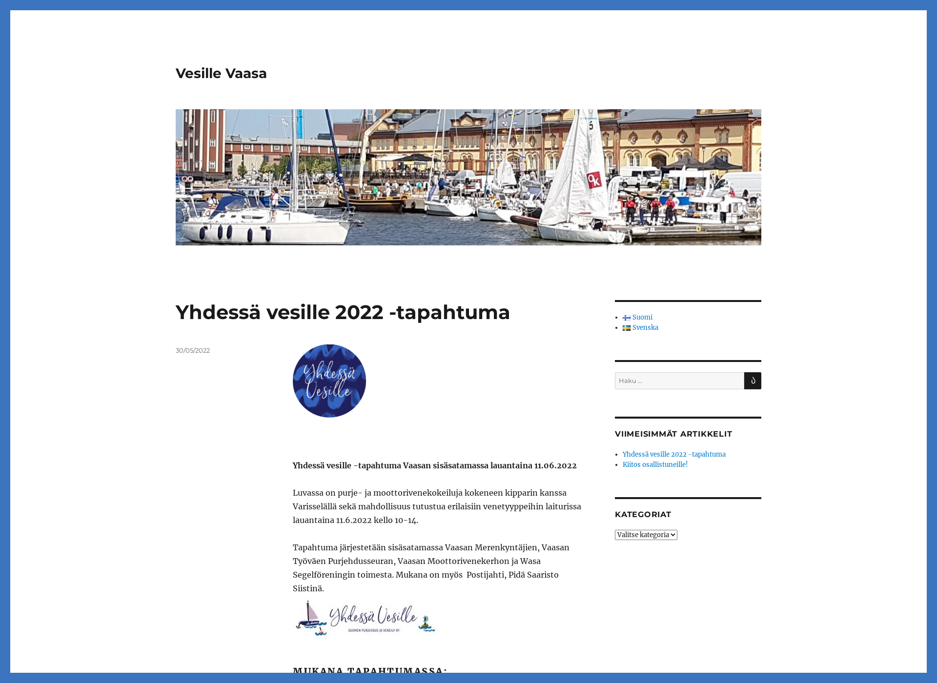 Screenshot for vesillevaasa.fi