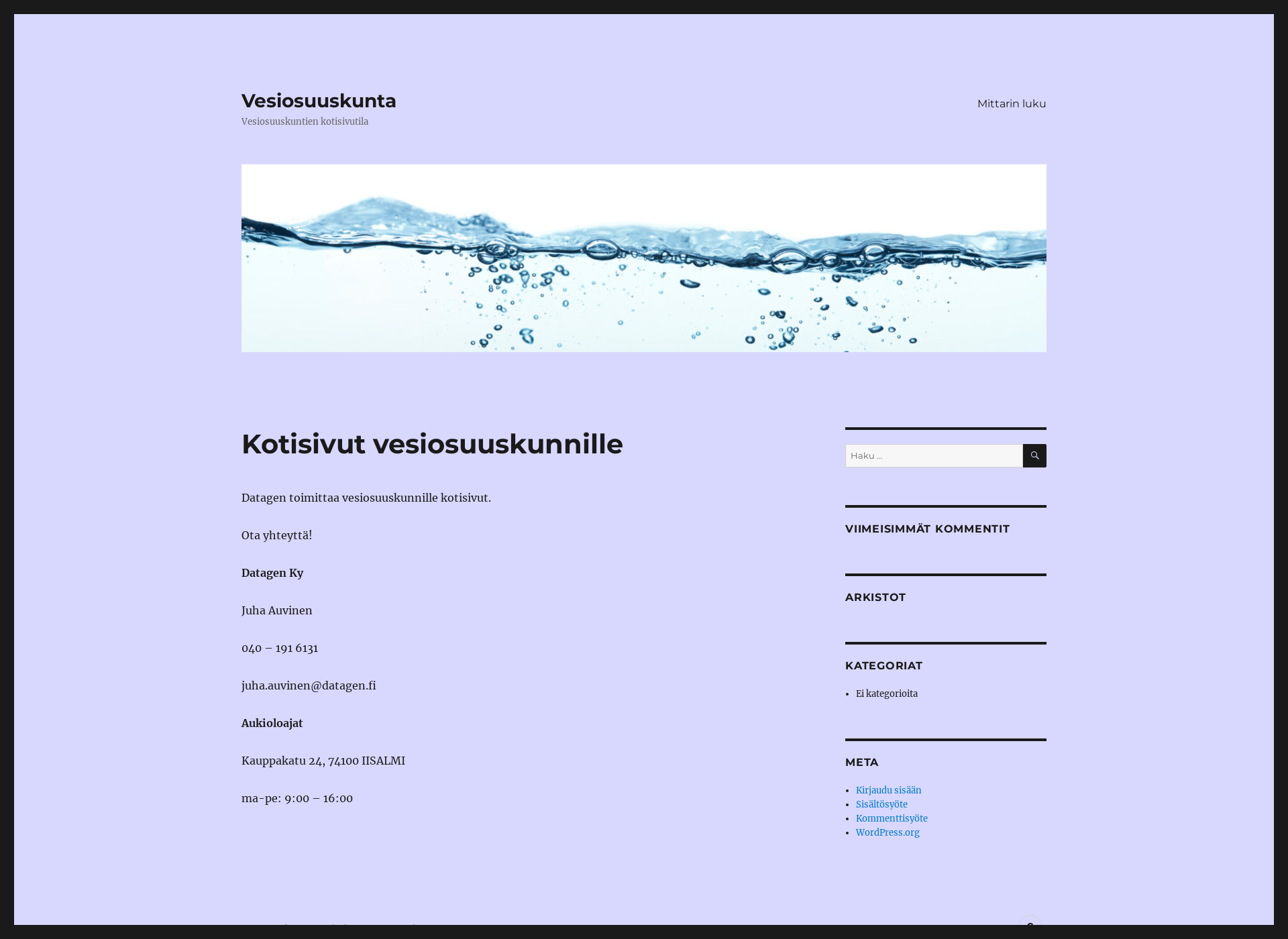 Screenshot for vesiosuuskunta.fi