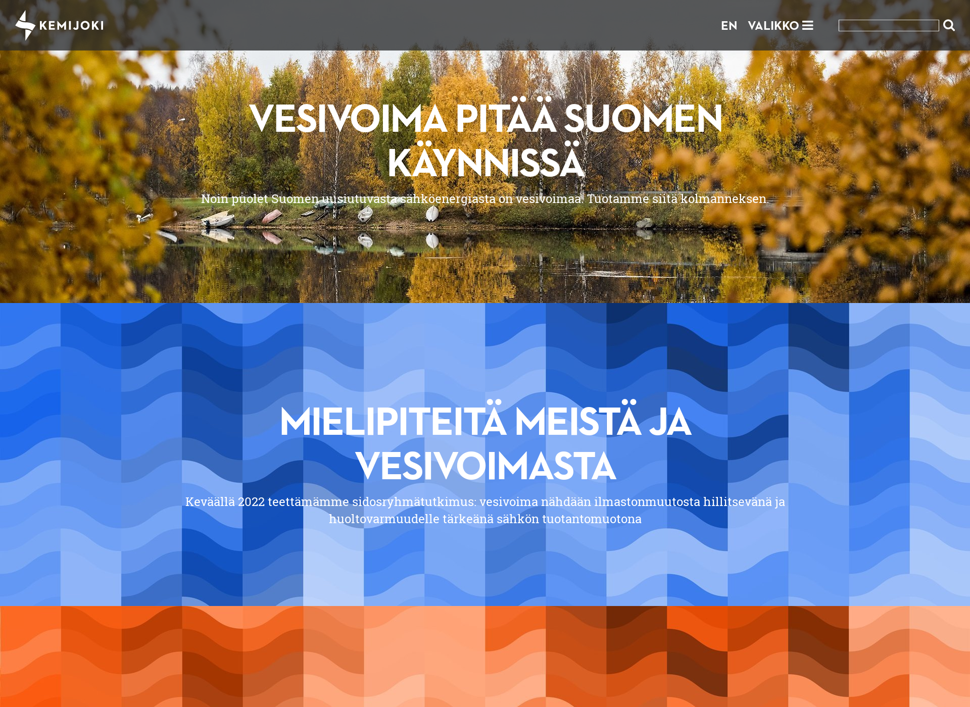 Skärmdump för vesivoima.fi