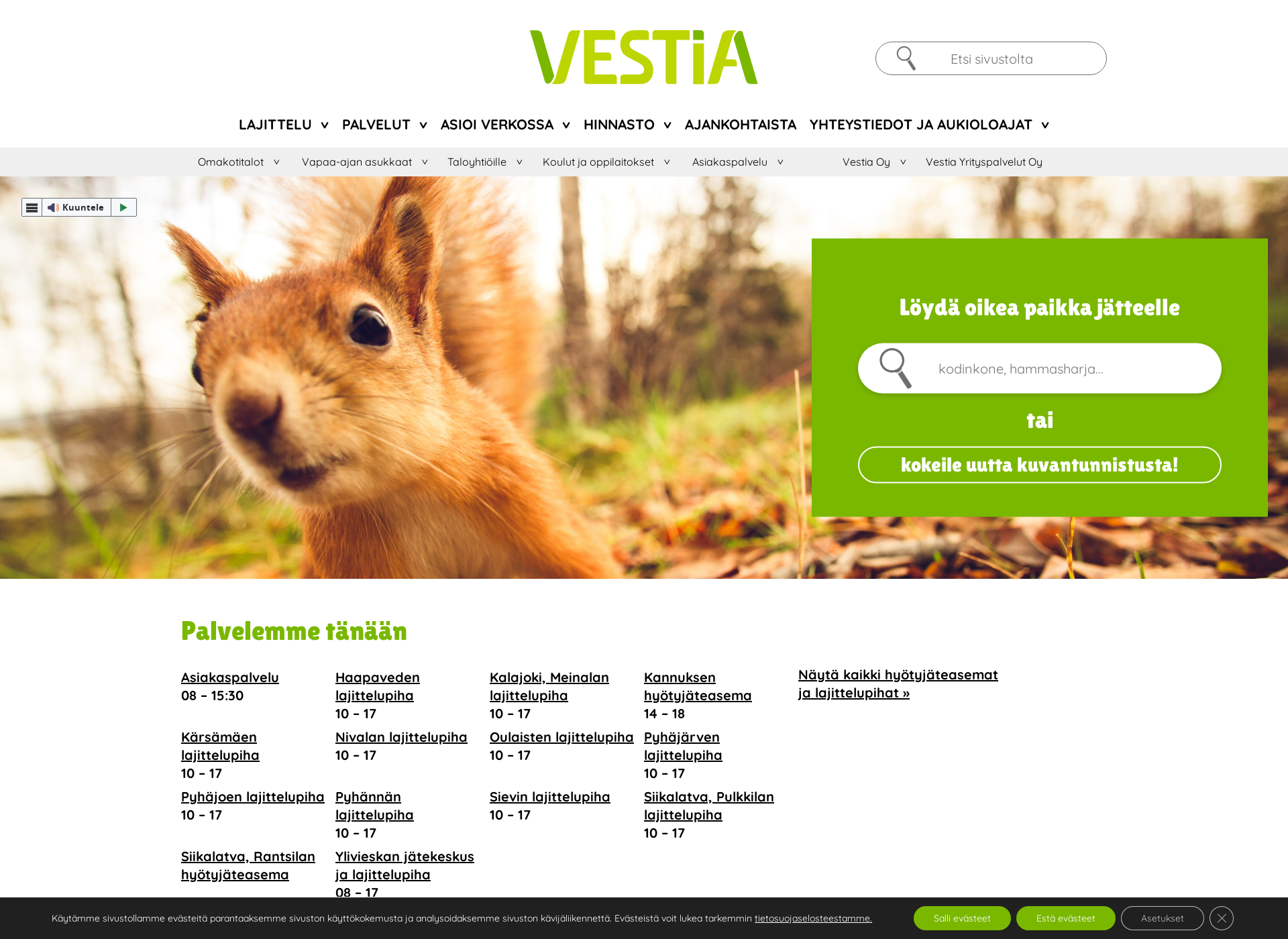 Screenshot for vestia.fi