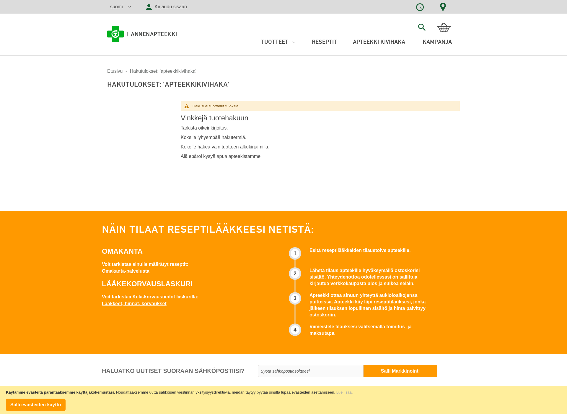 Screenshot for vetokannaksenapteekki.fi