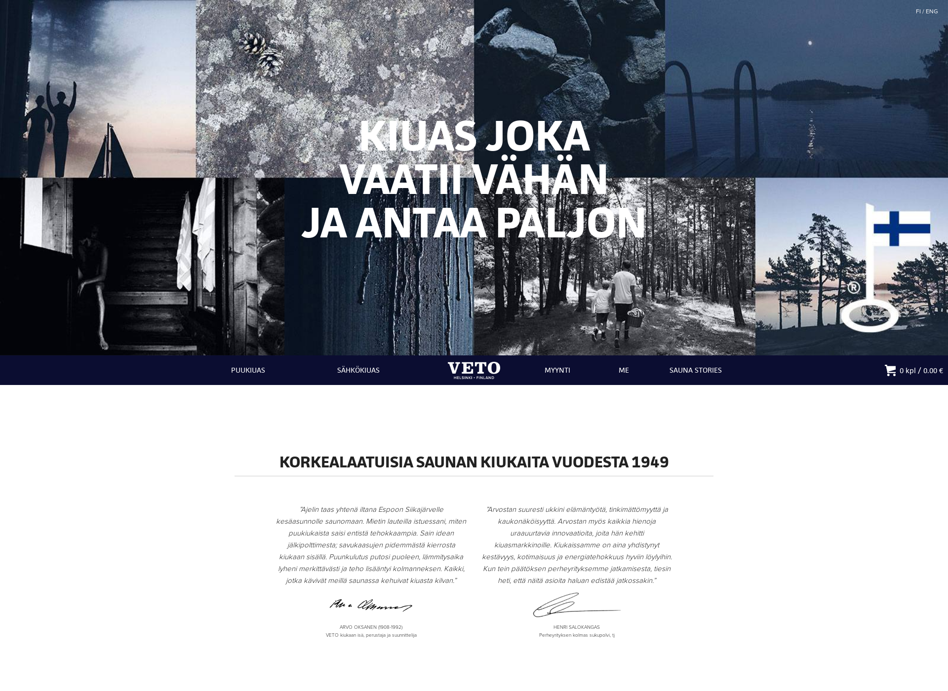 Skärmdump för vetokiuas.fi
