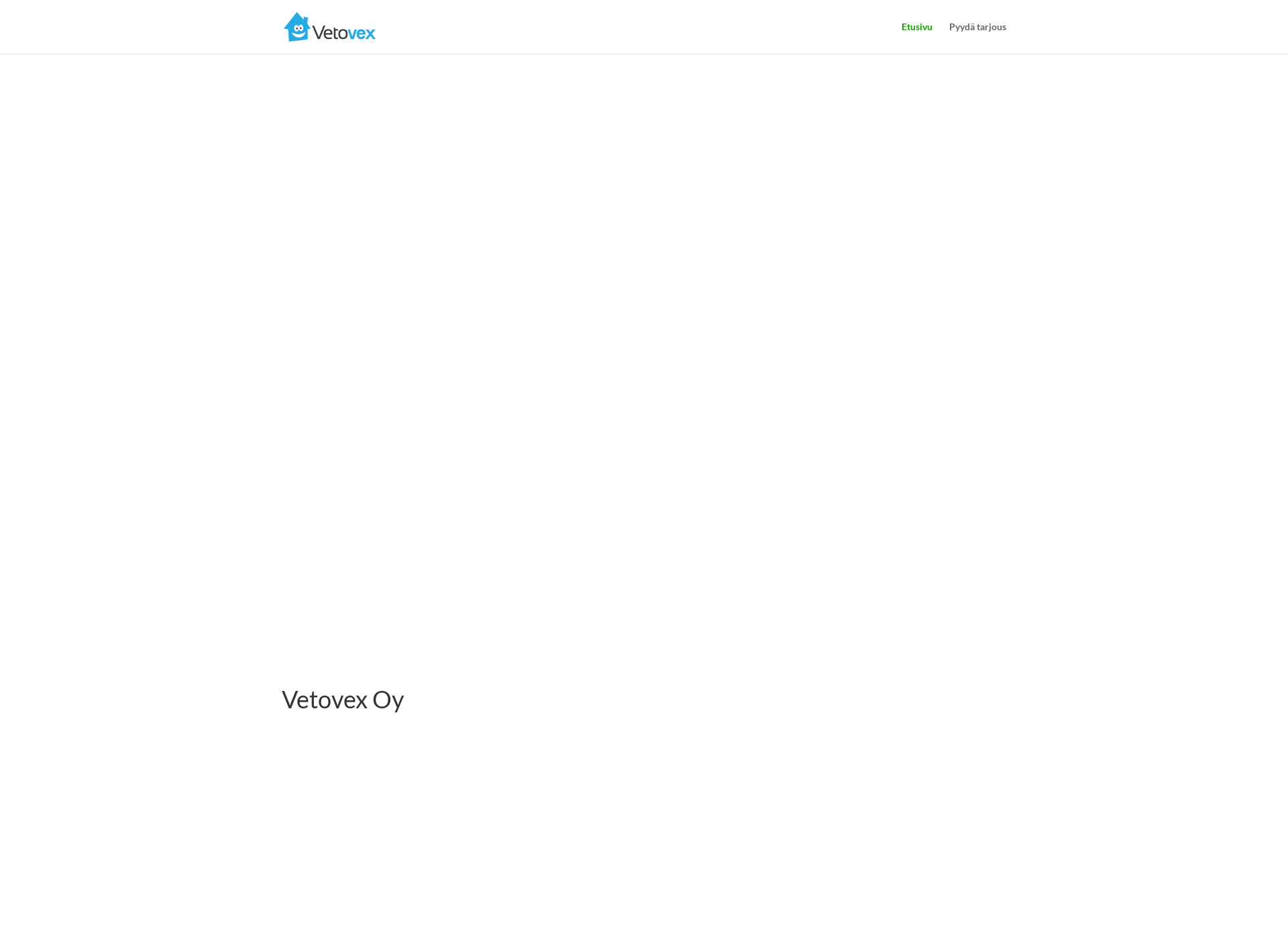 Skärmdump för vetovex.fi