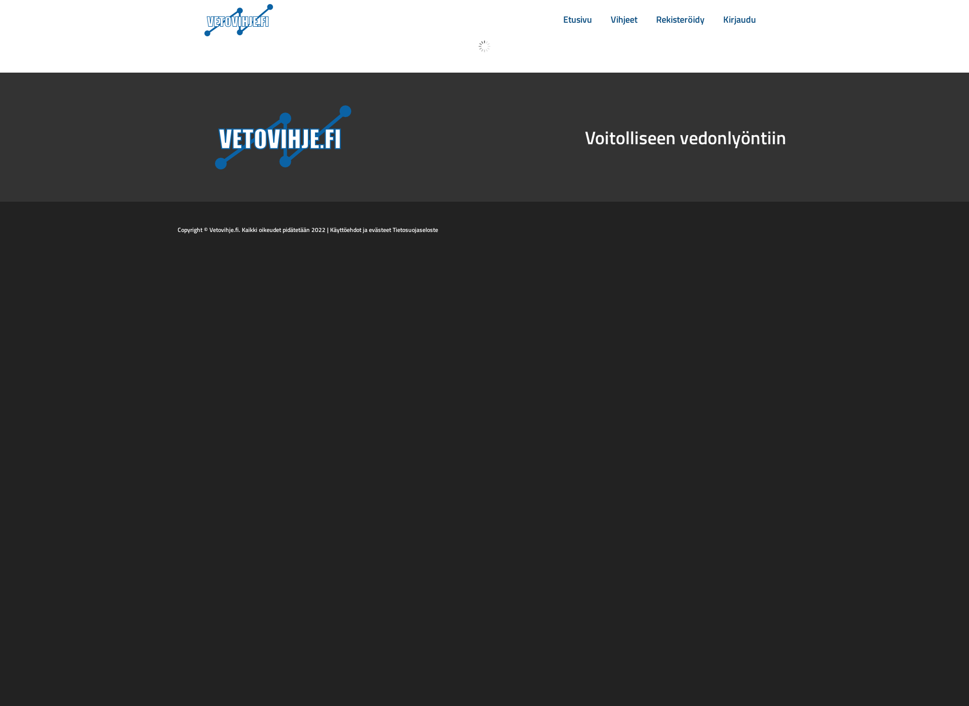 Screenshot for vetovihje.fi