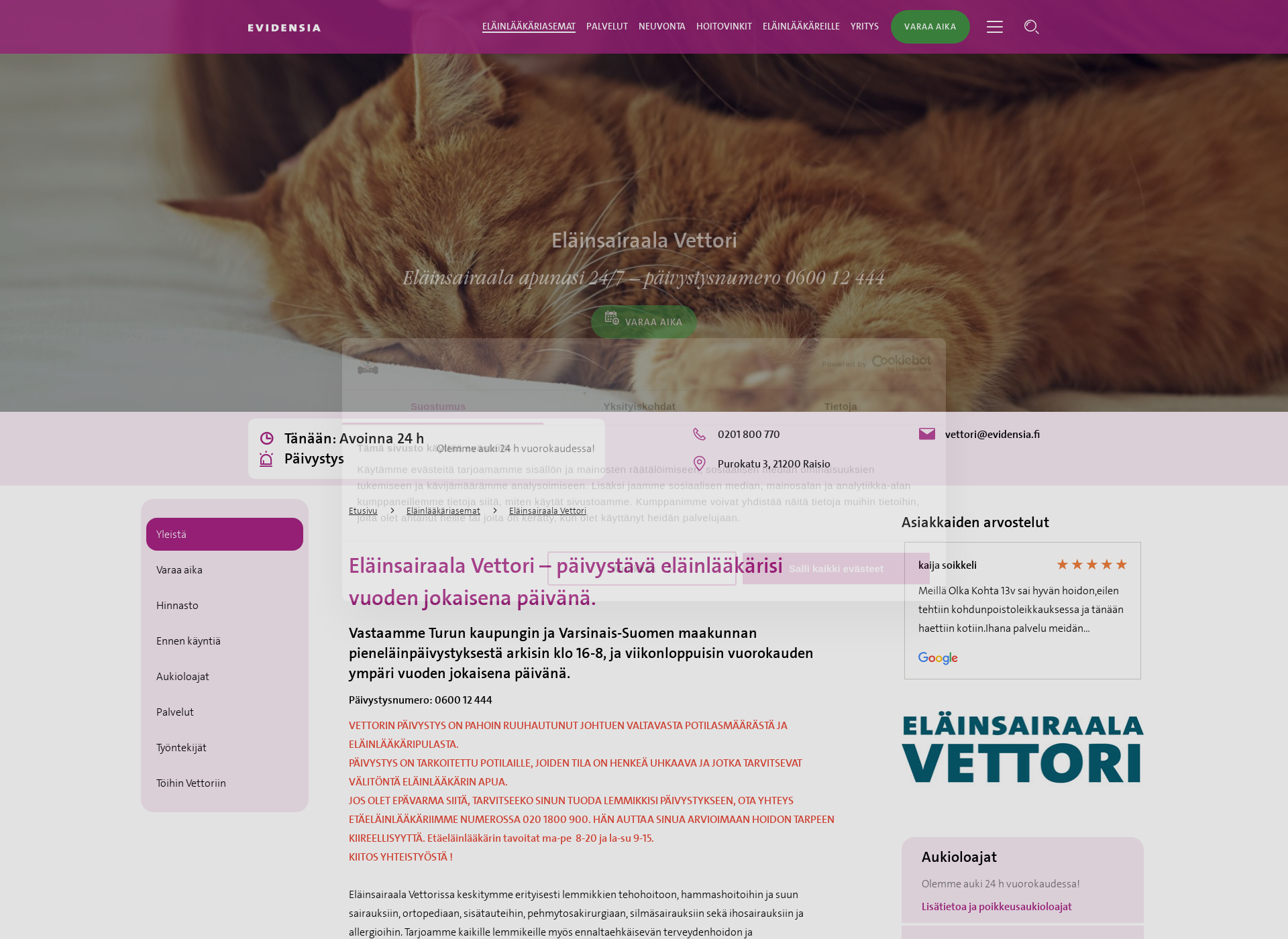 Screenshot for vettori.fi
