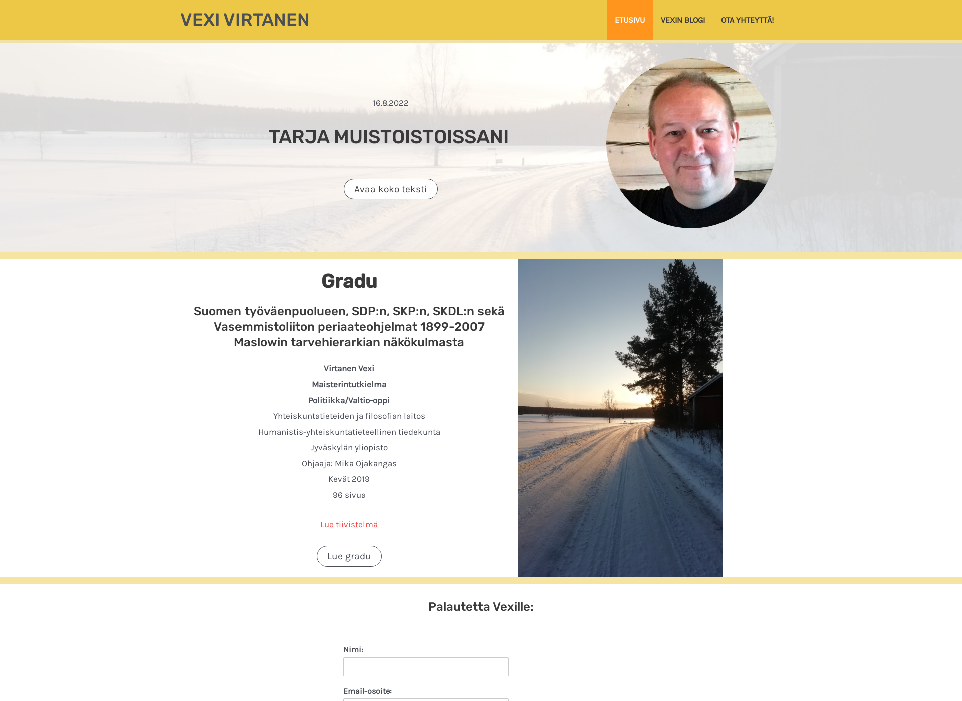 Screenshot for vexivirtanen.fi