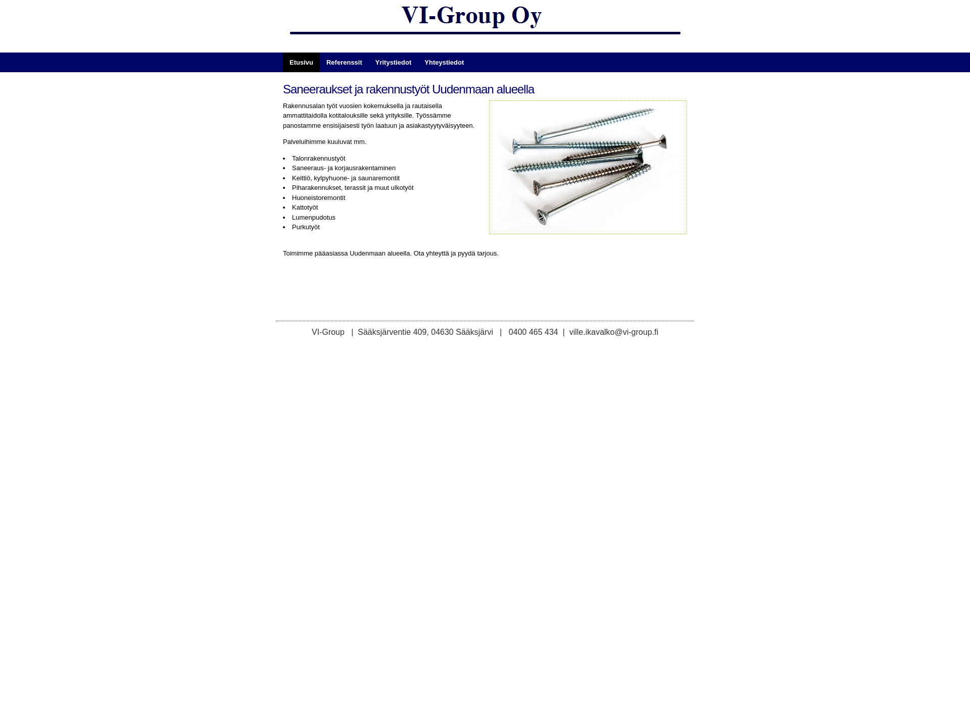 Screenshot for vi-group.fi