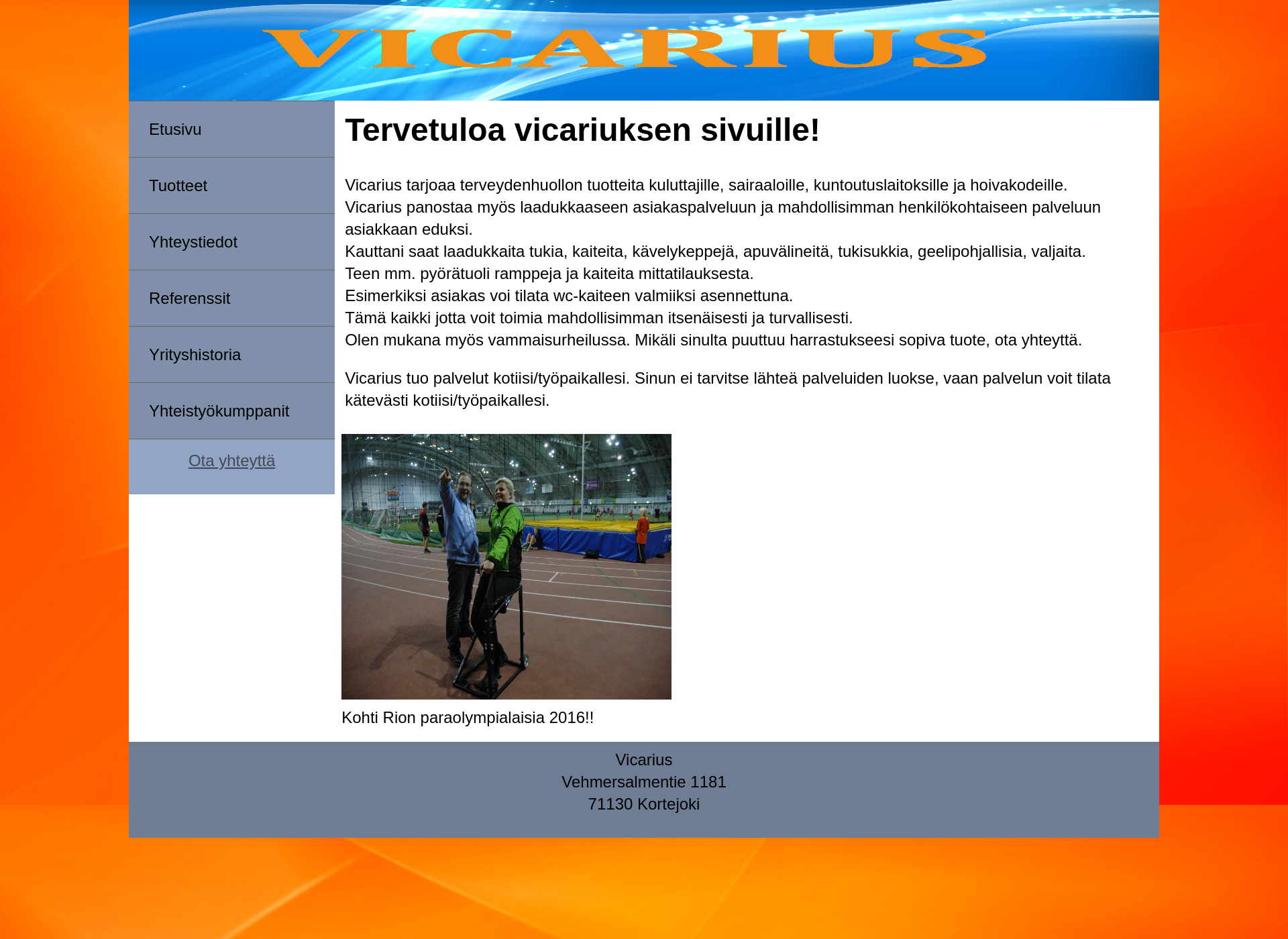 Screenshot for vicarius.fi