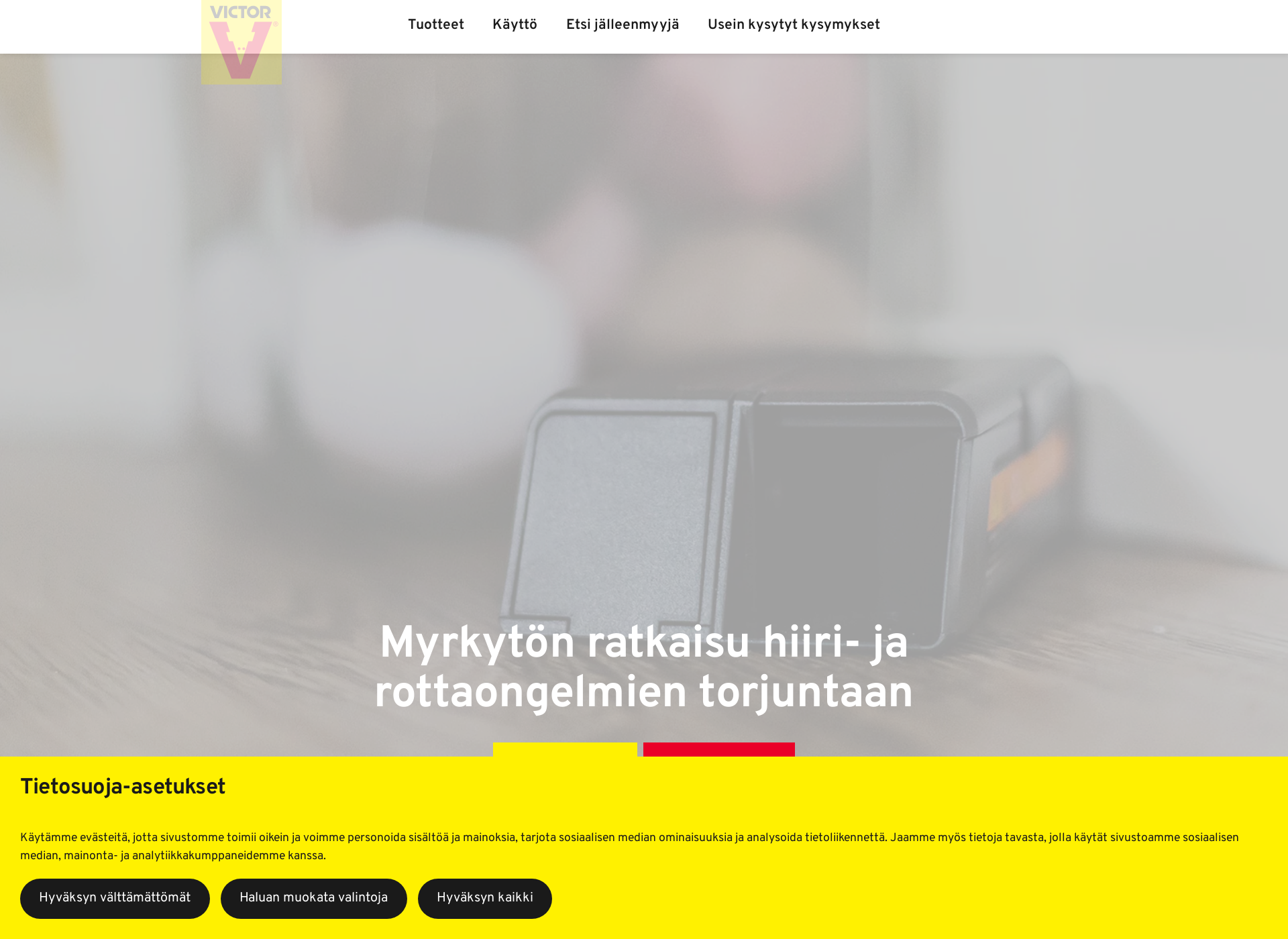 Skärmdump för victorloukut.fi