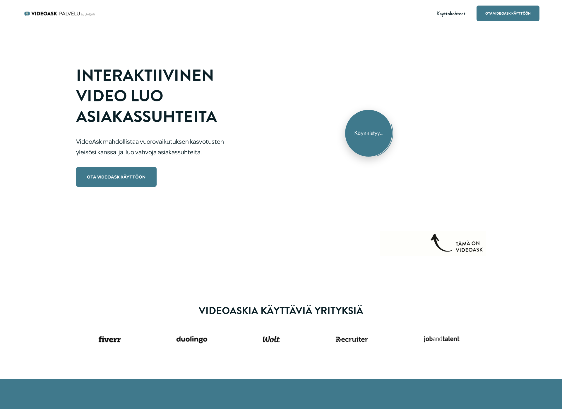Screenshot for videoask-palvelu.fi