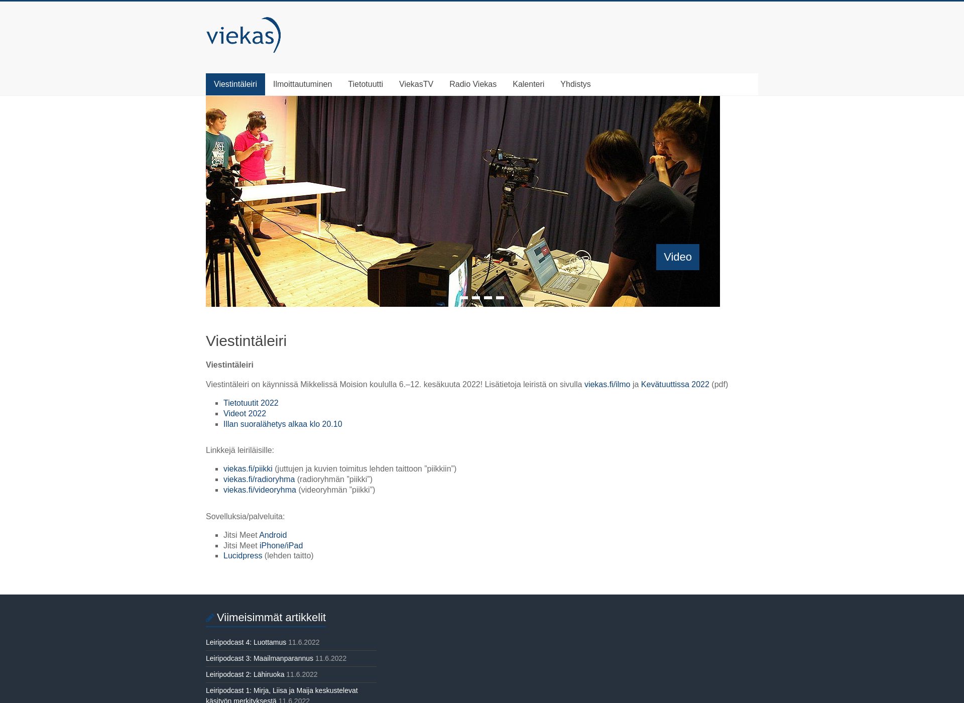 Screenshot for viekas.fi