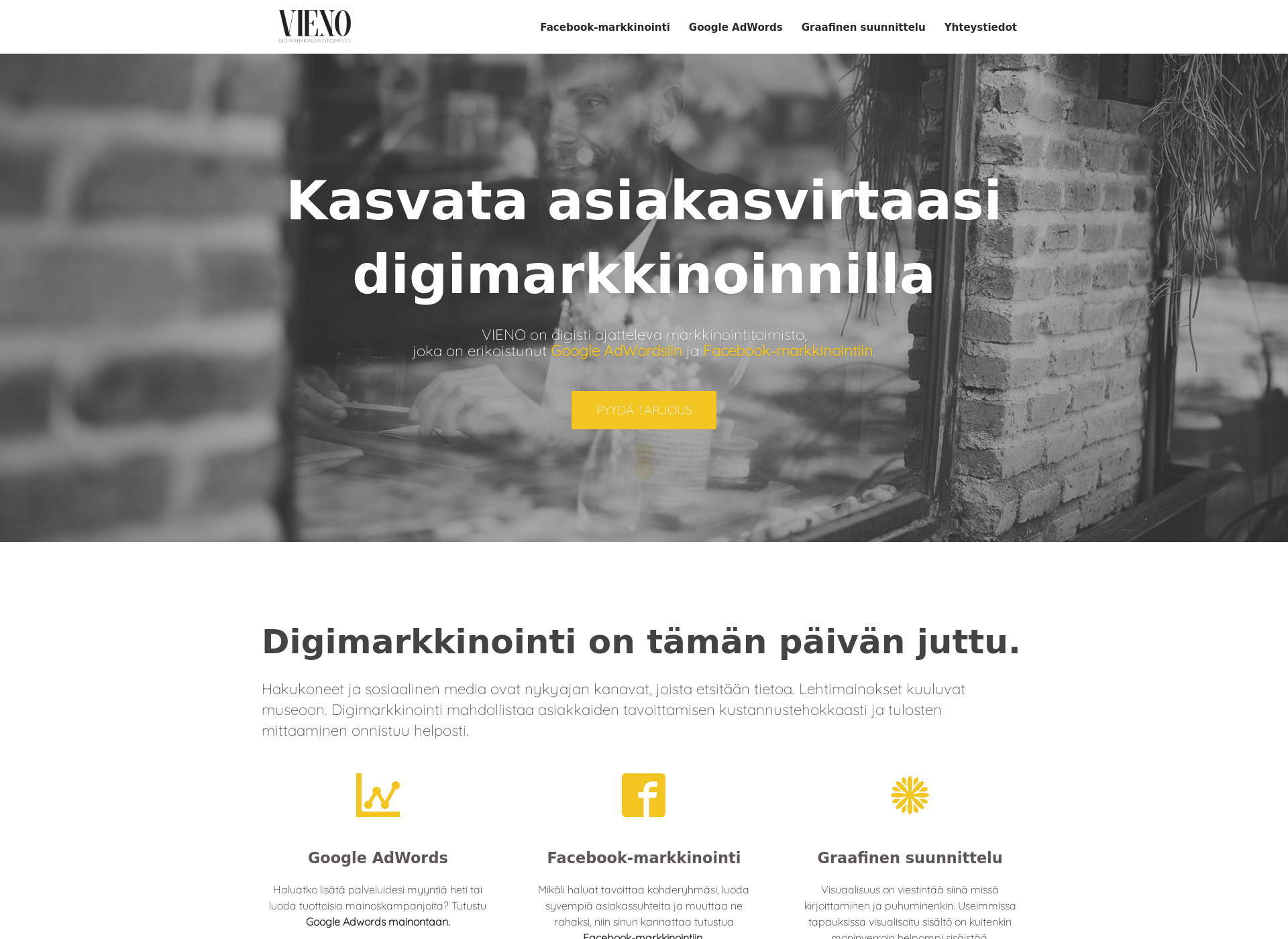 Screenshot for vienomarkkinointi.fi
