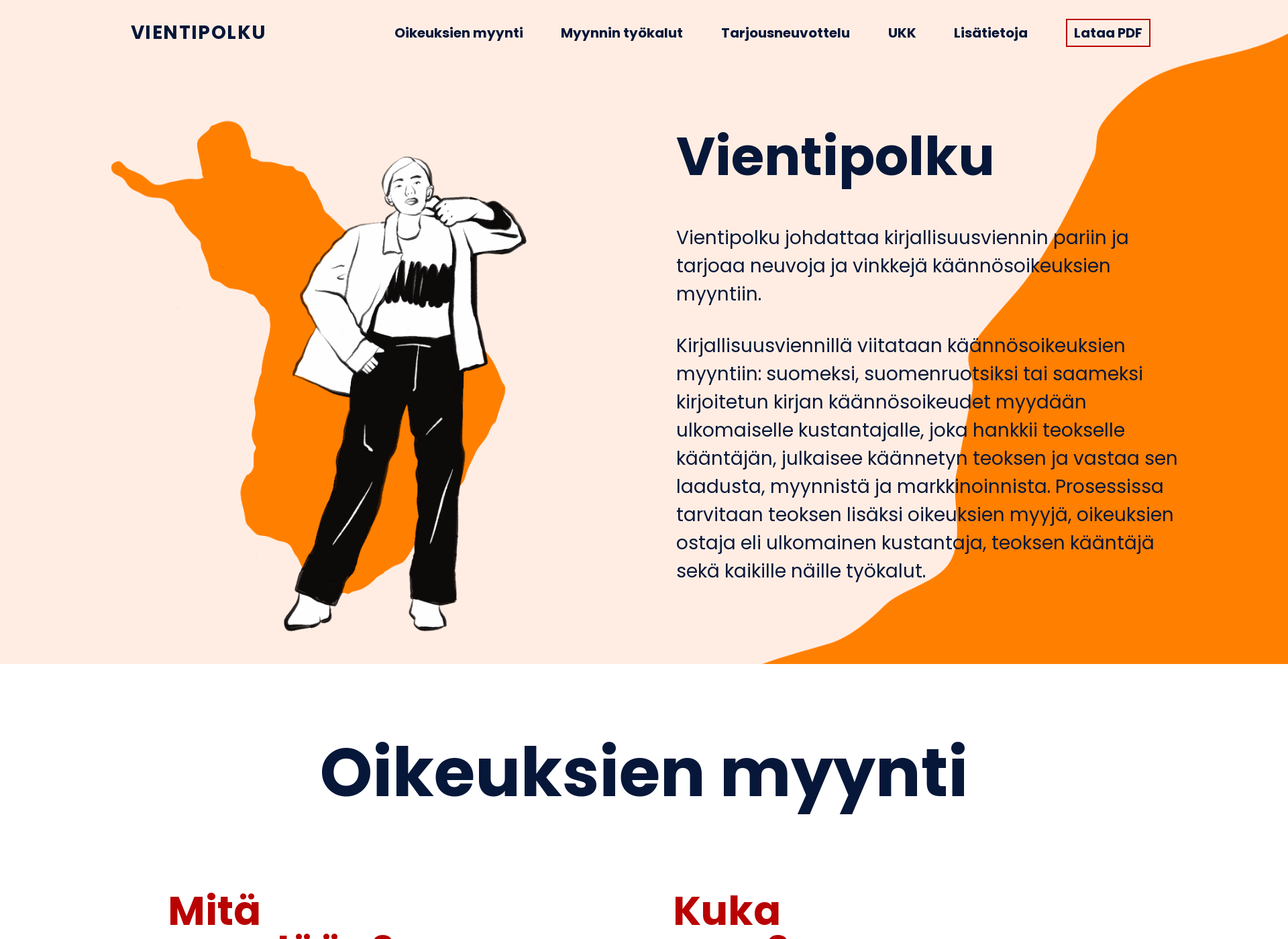 Skärmdump för vientipolku.fi