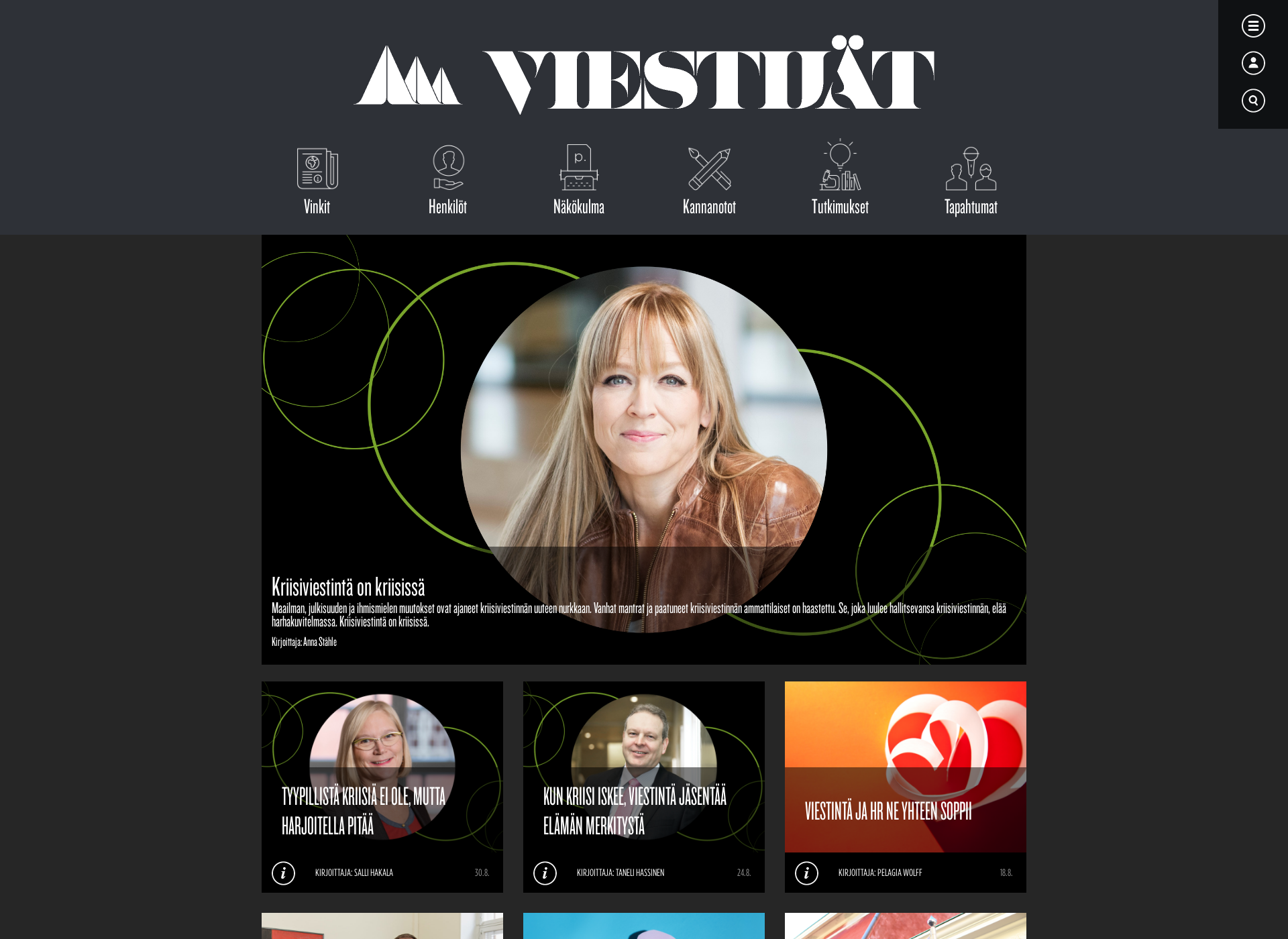 Screenshot for viestijat.fi
