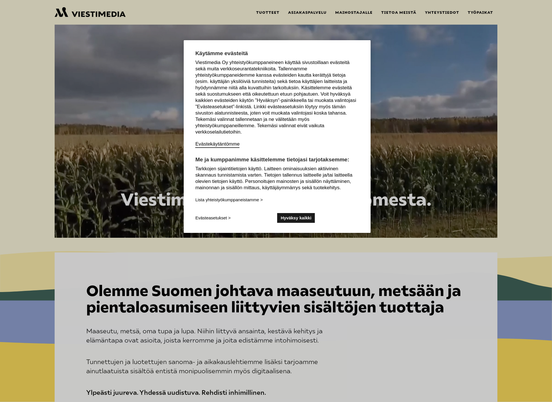 Screenshot for viestilehdet.fi