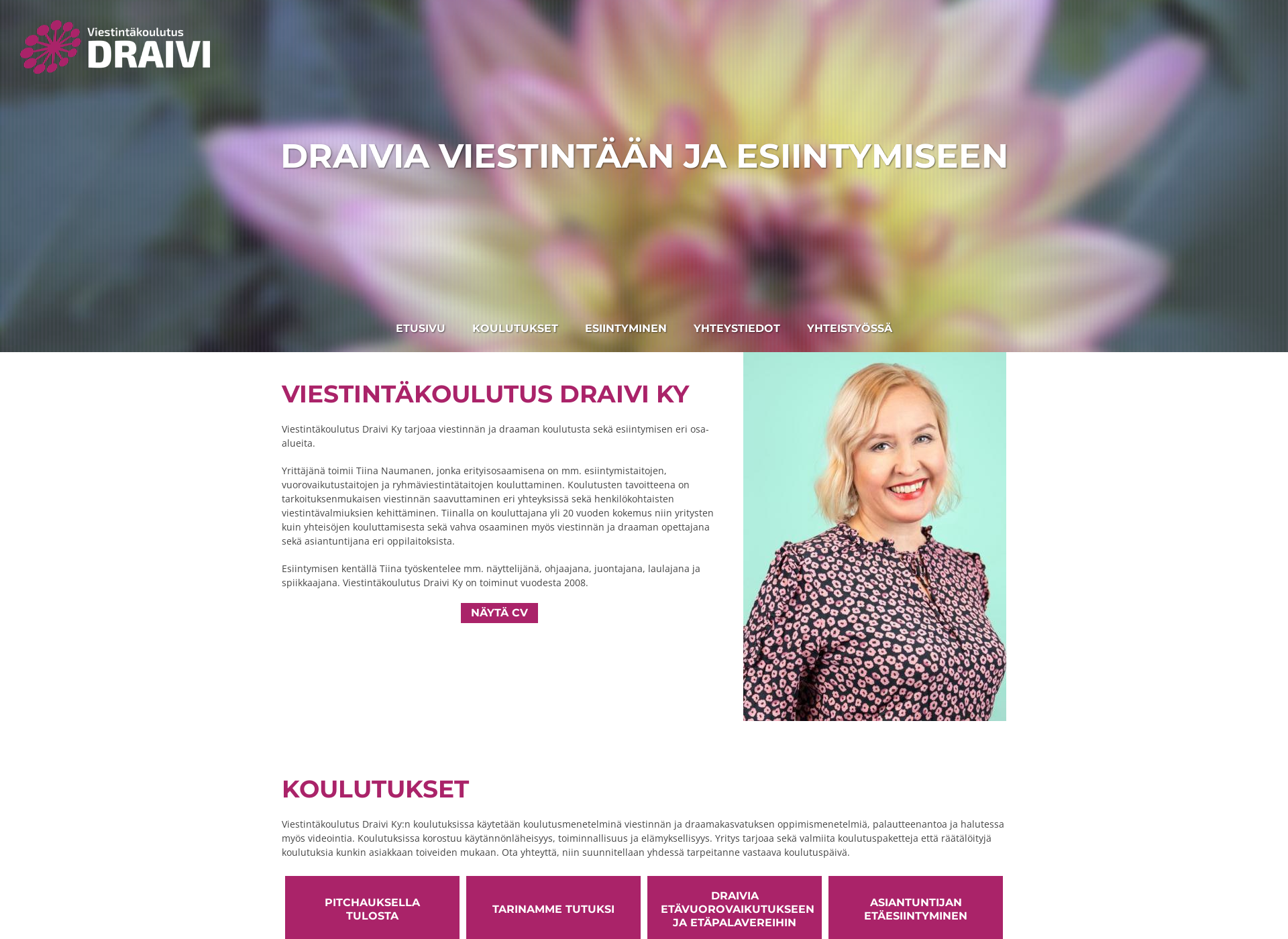 Screenshot for viestintakoulutusdraivi.fi