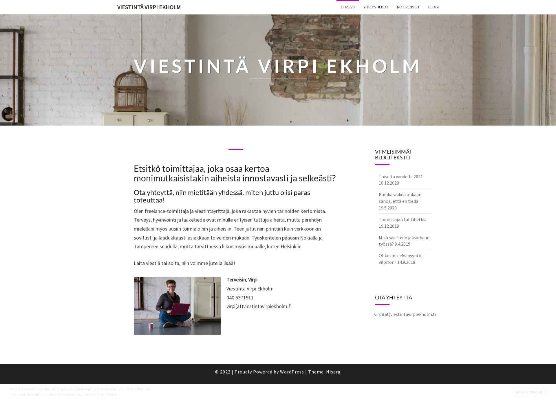 Screenshot for viestintavirpiekholm.fi