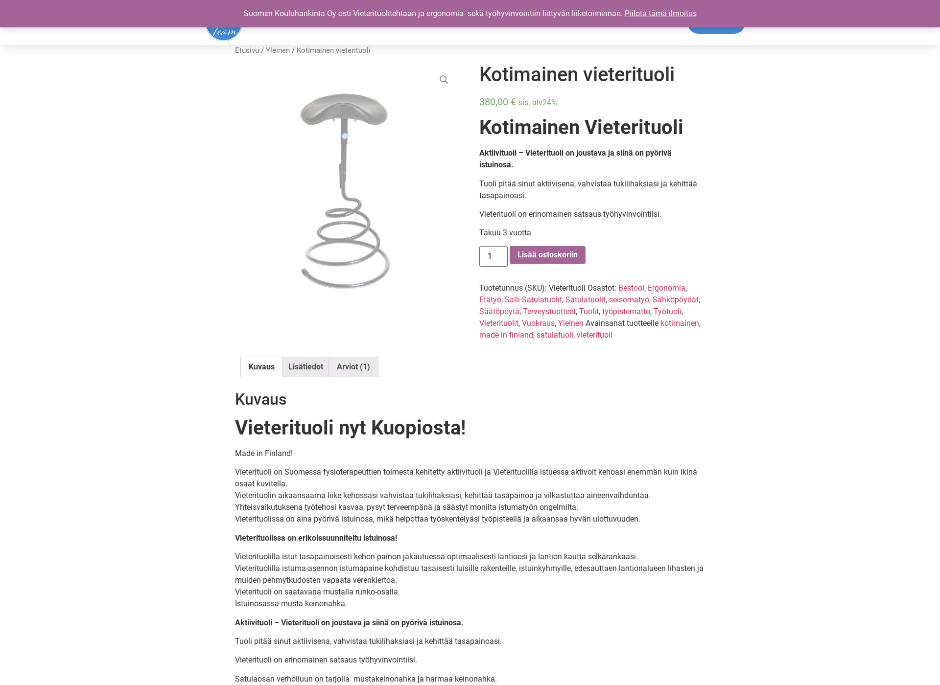 Näyttökuva vieterituoli.fi