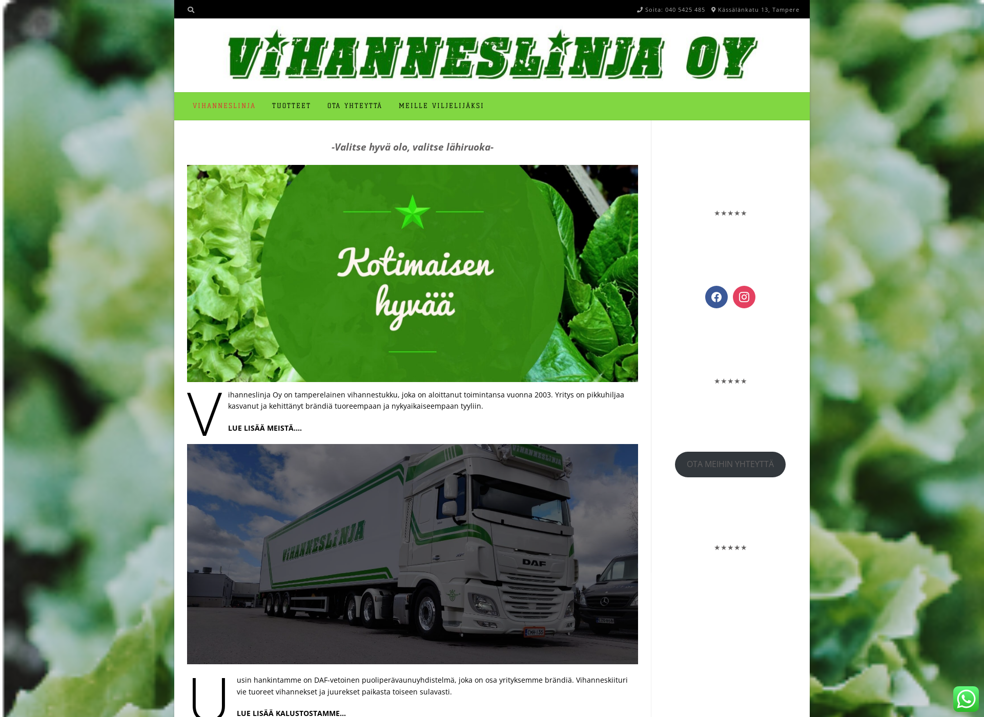 Screenshot for vihanneslinja.fi