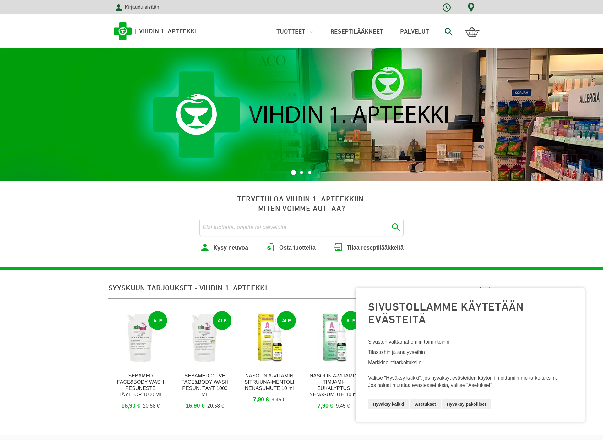 Screenshot for vihdinapteekki.fi