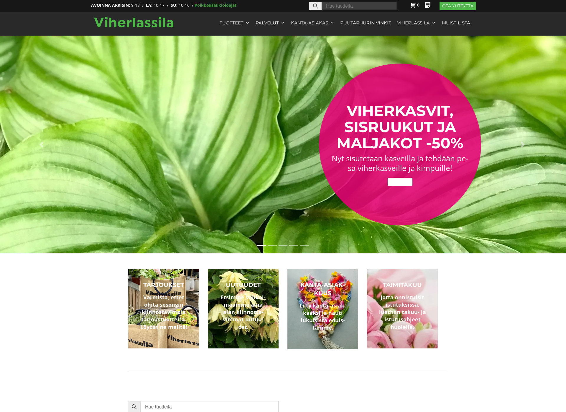 Screenshot for viherlassila.fi