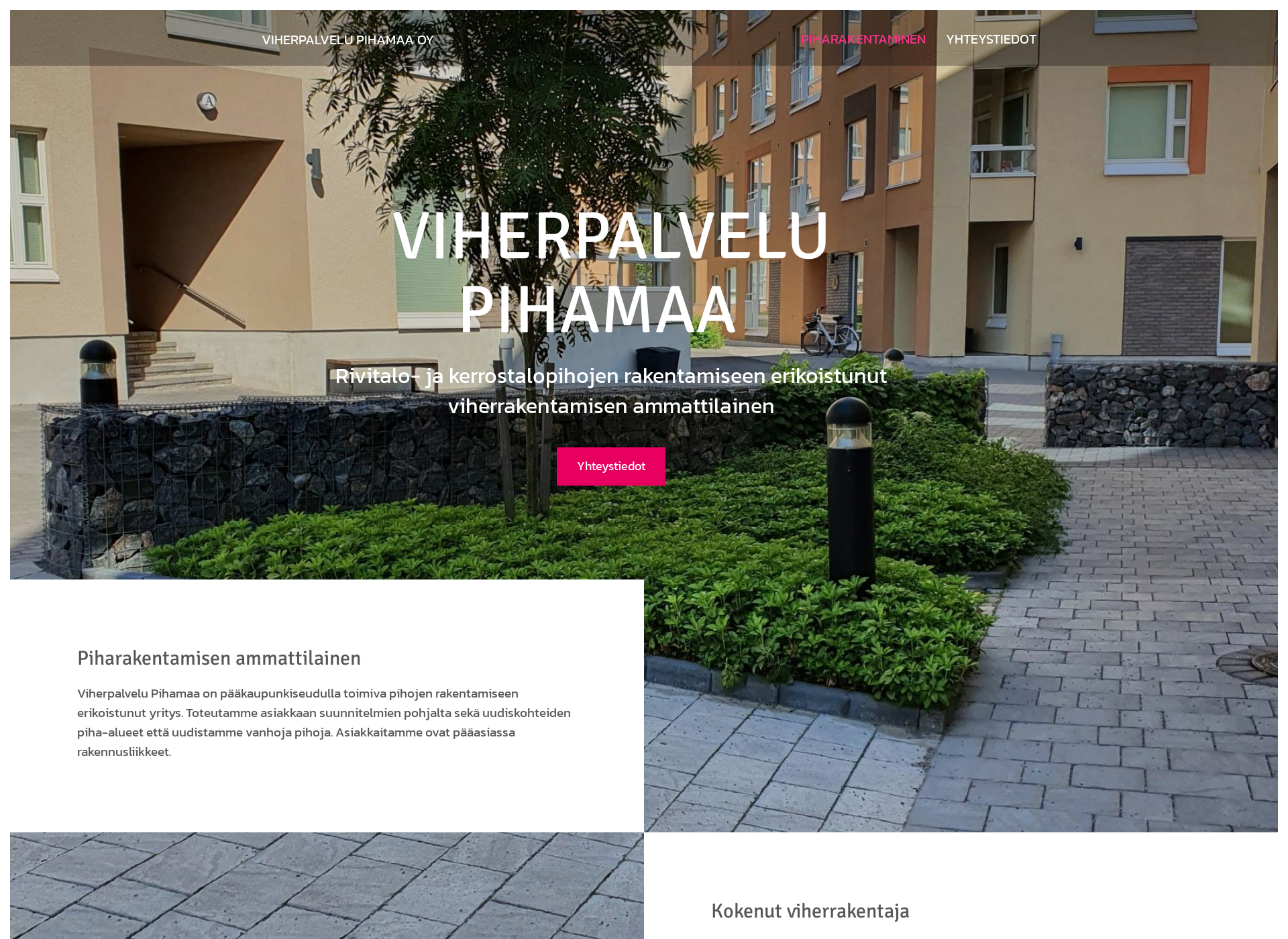 Screenshot for viherpalvelupihamaa.fi