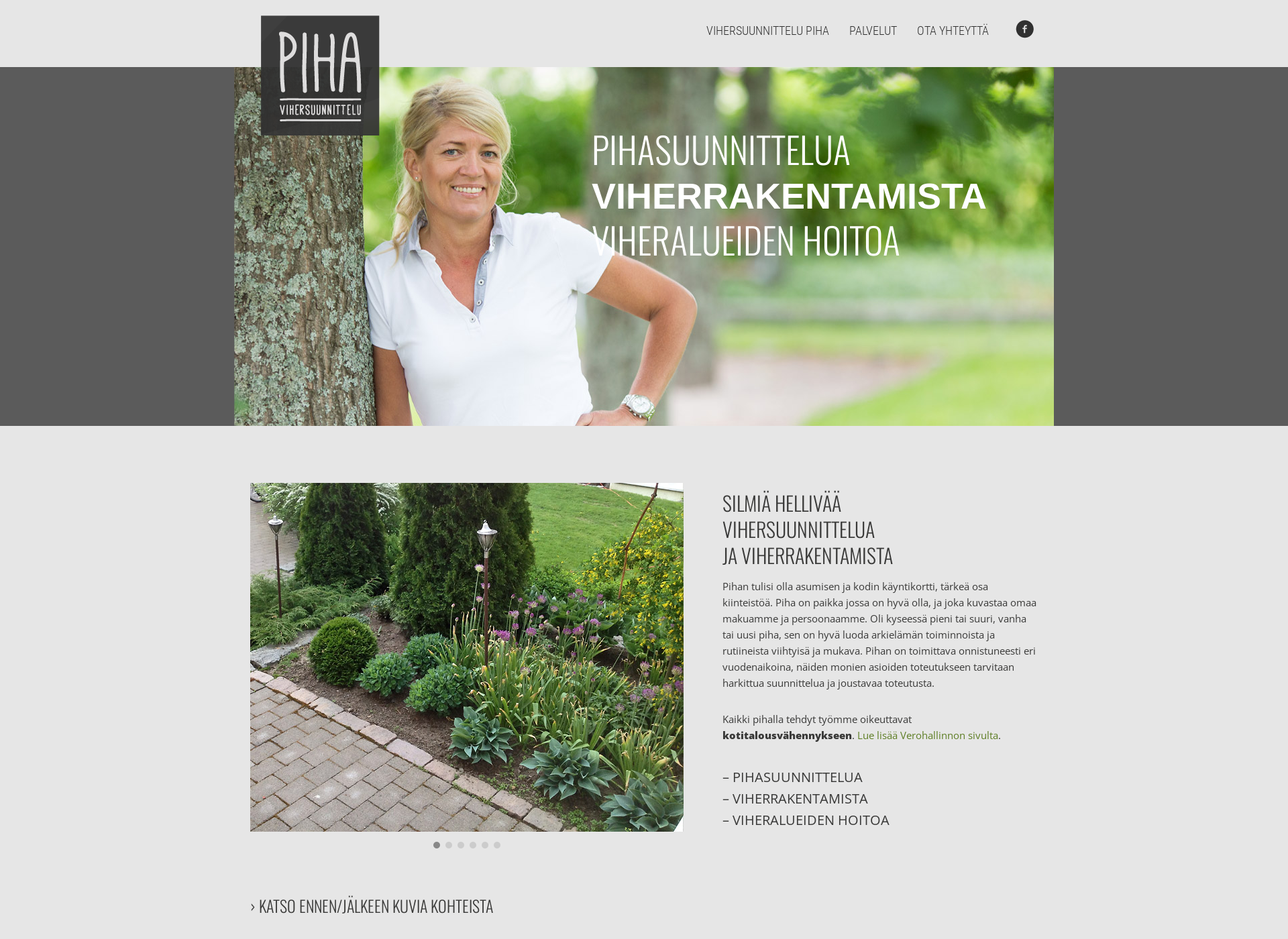 Screenshot for vihersuunnittelupiha.fi