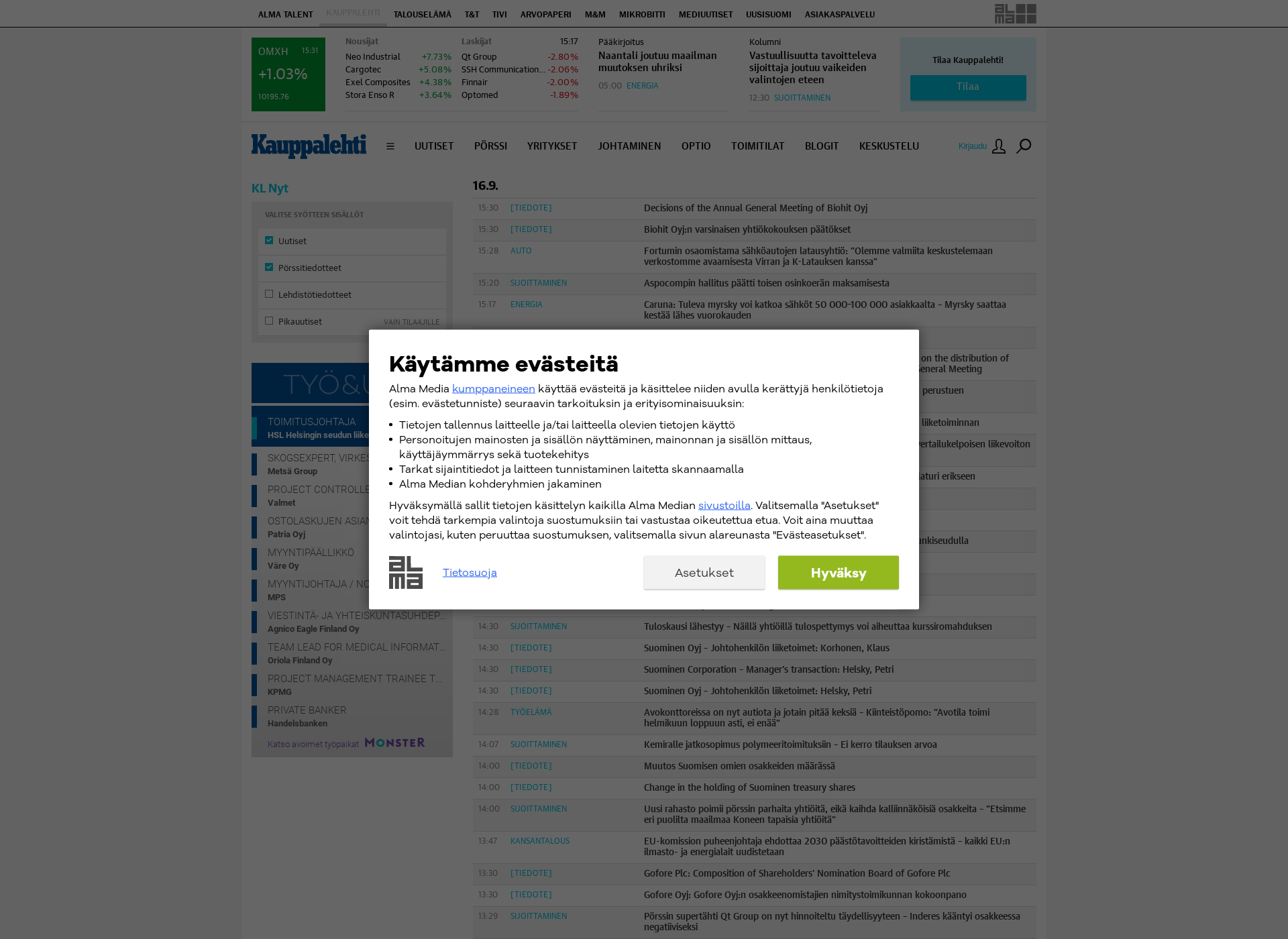Screenshot for vihi.fi