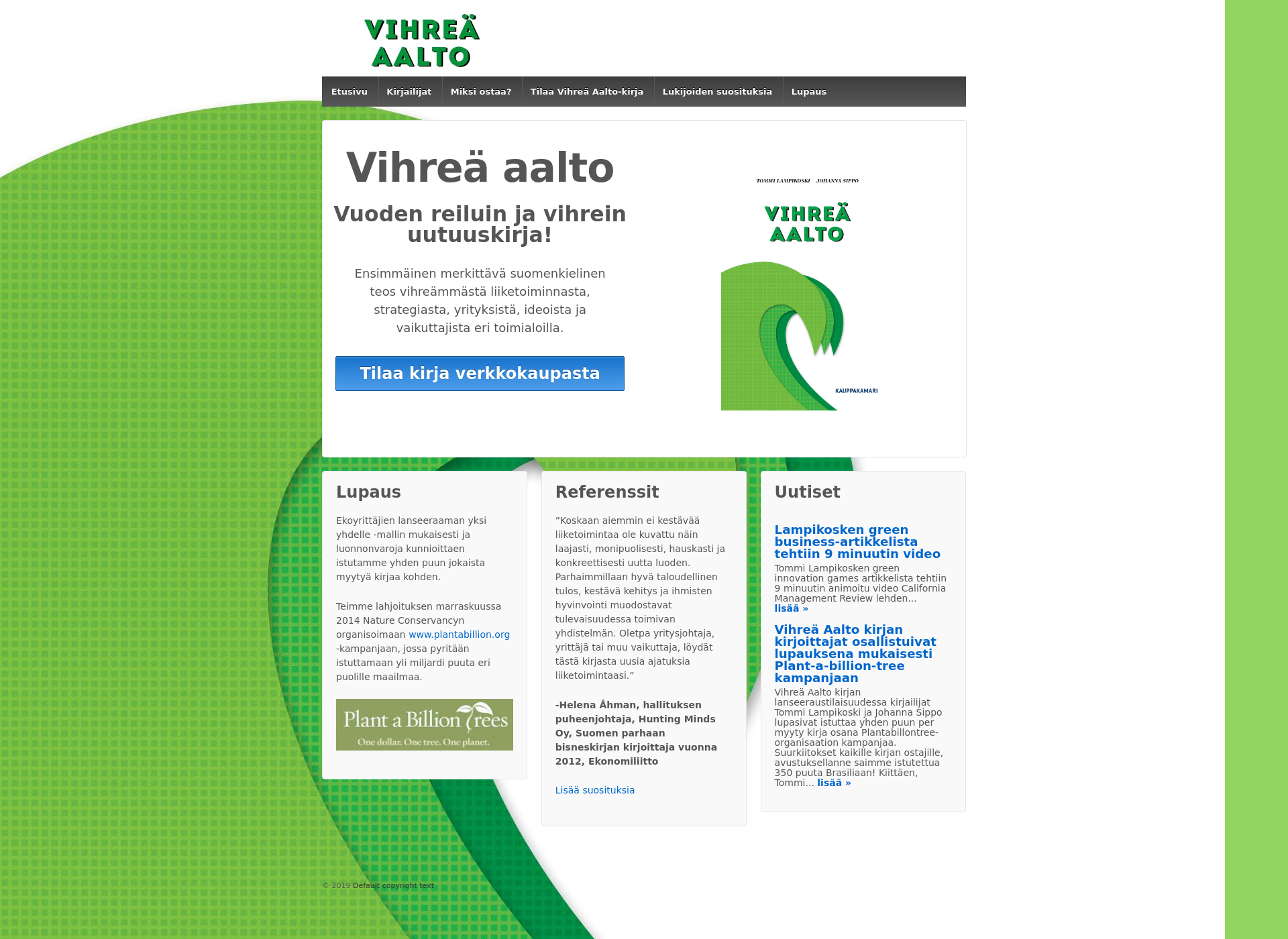 Screenshot for vihrea-aalto.fi