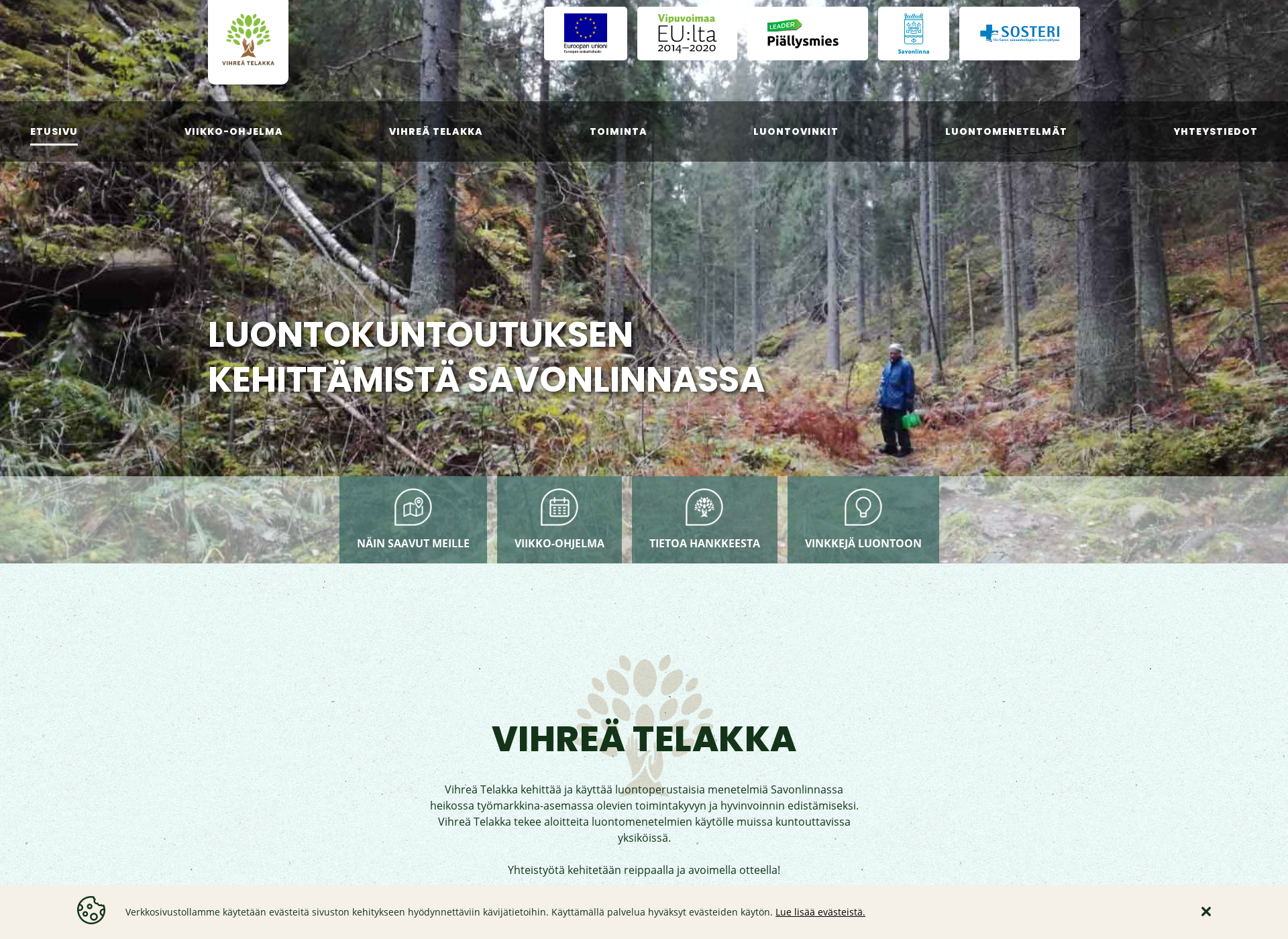 Screenshot for vihreatelakka.fi