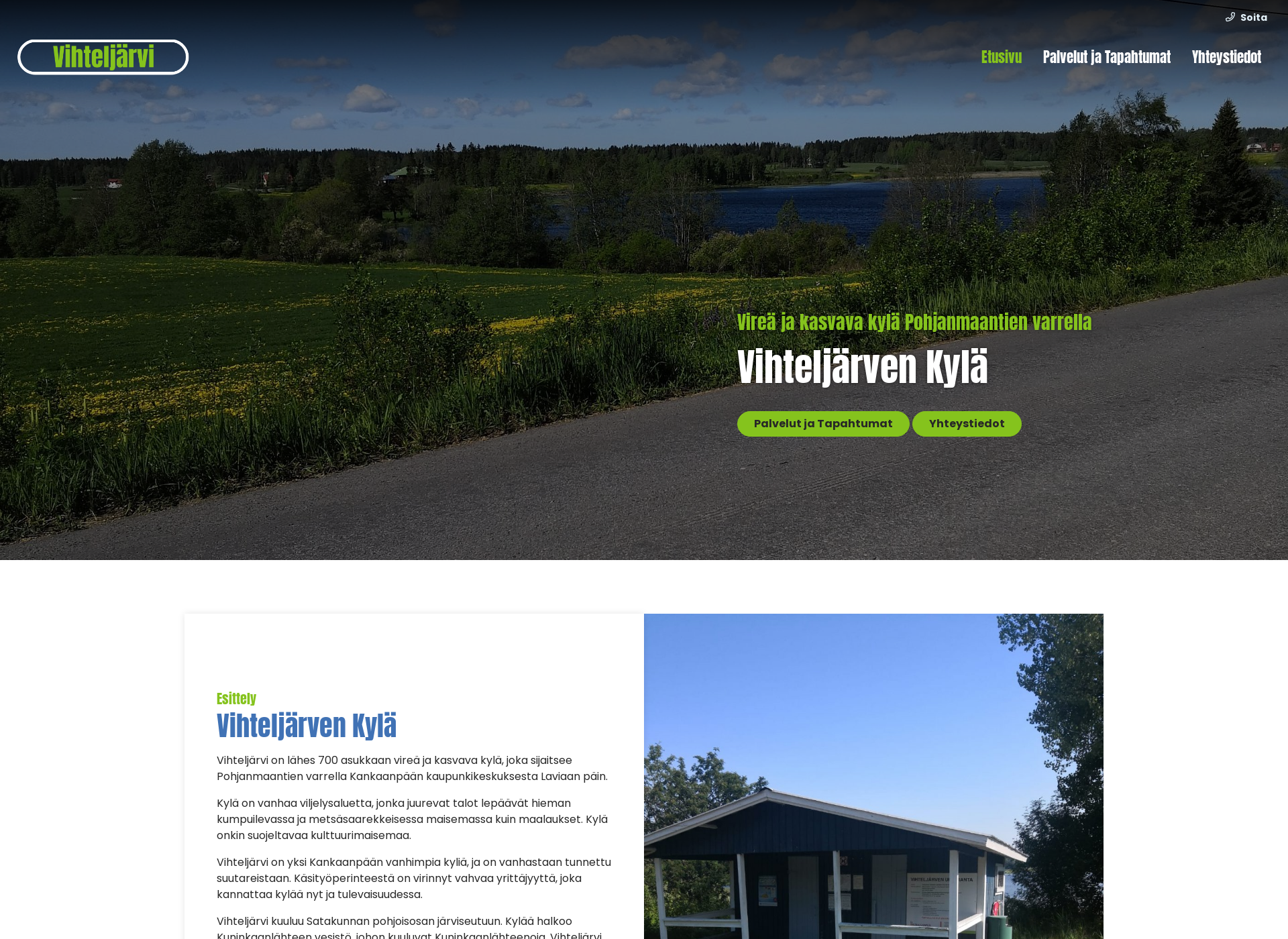 Screenshot for vihteljärvi.fi