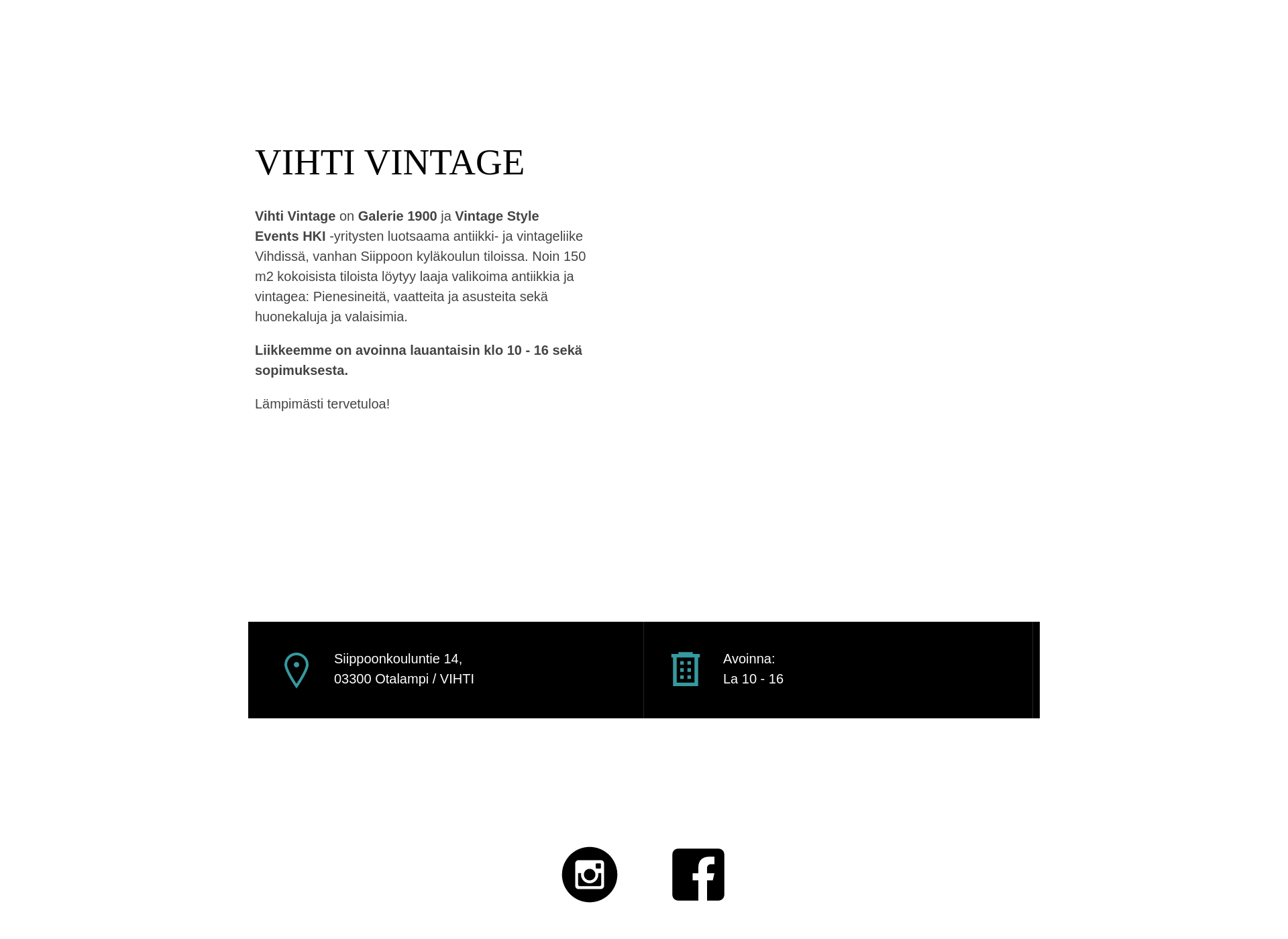 Screenshot for vihtivintage.fi