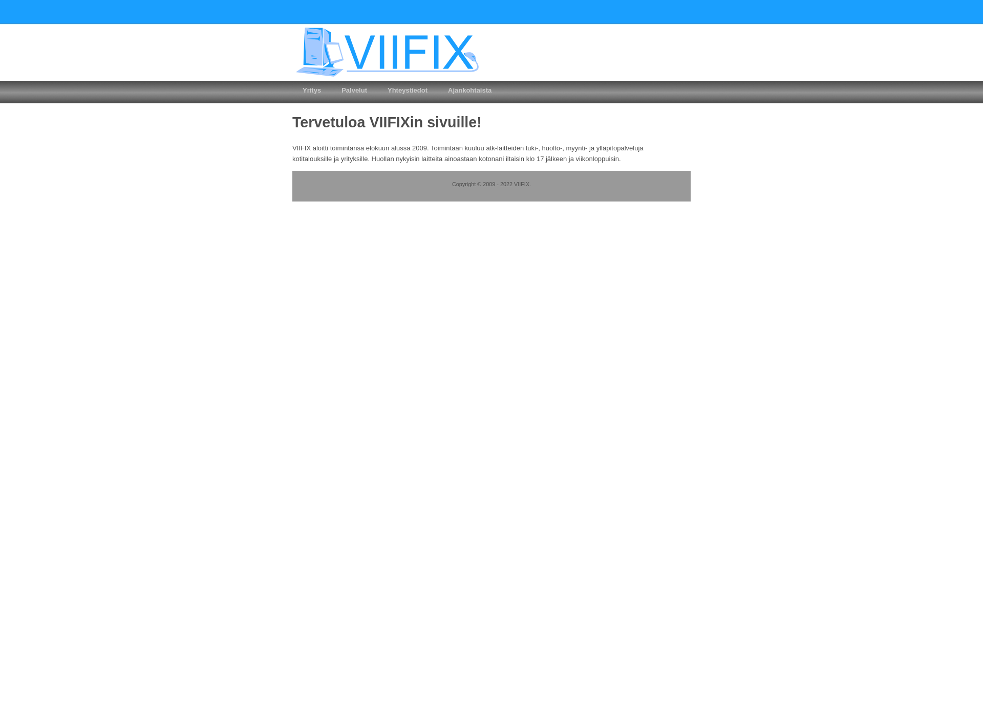 Skärmdump för viifix.fi