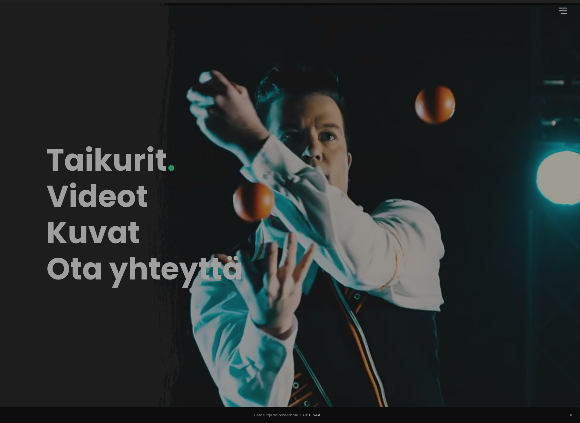 Skärmdump för viihdetaikurit.fi