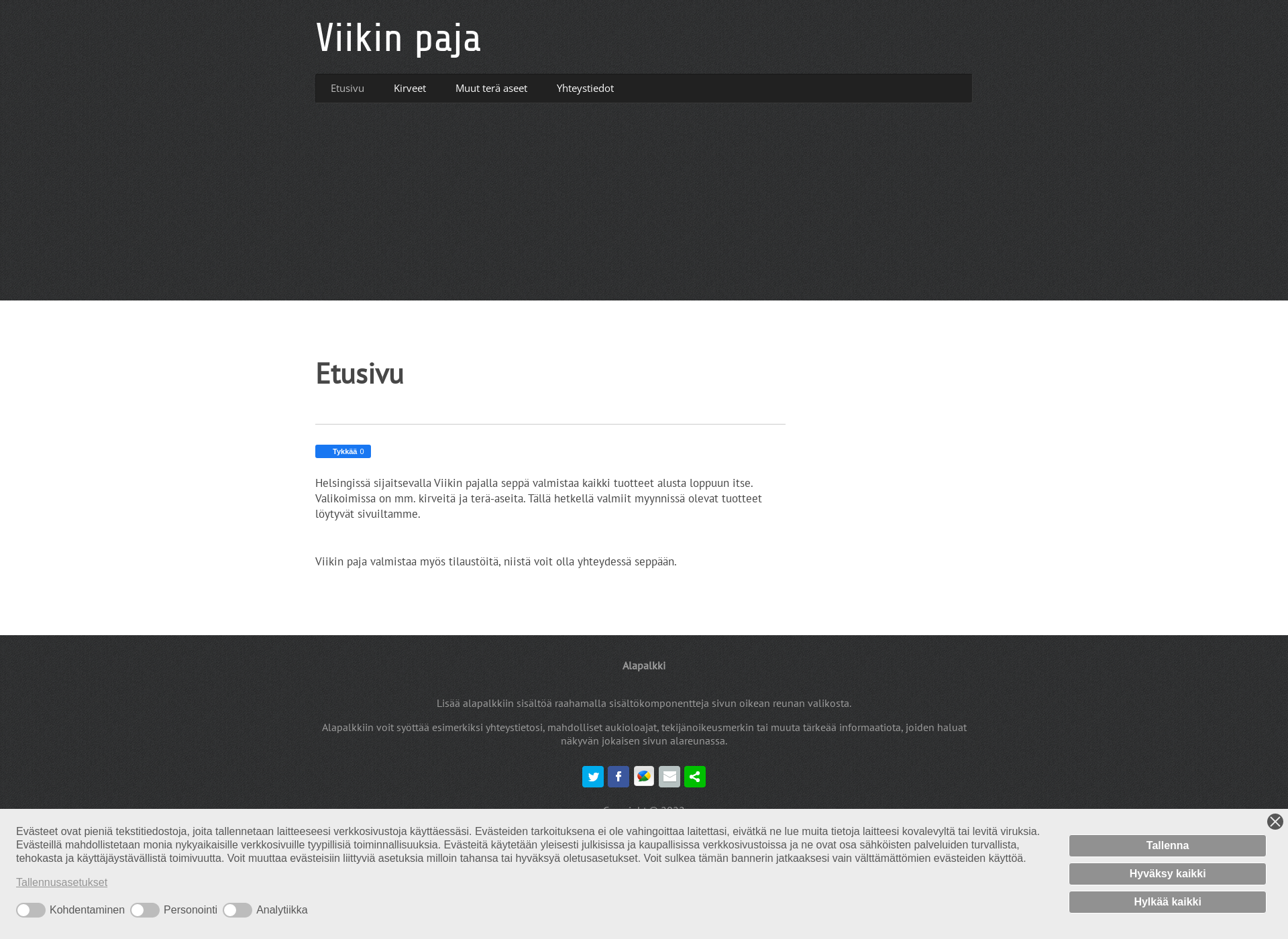 Skärmdump för viikinpaja.fi