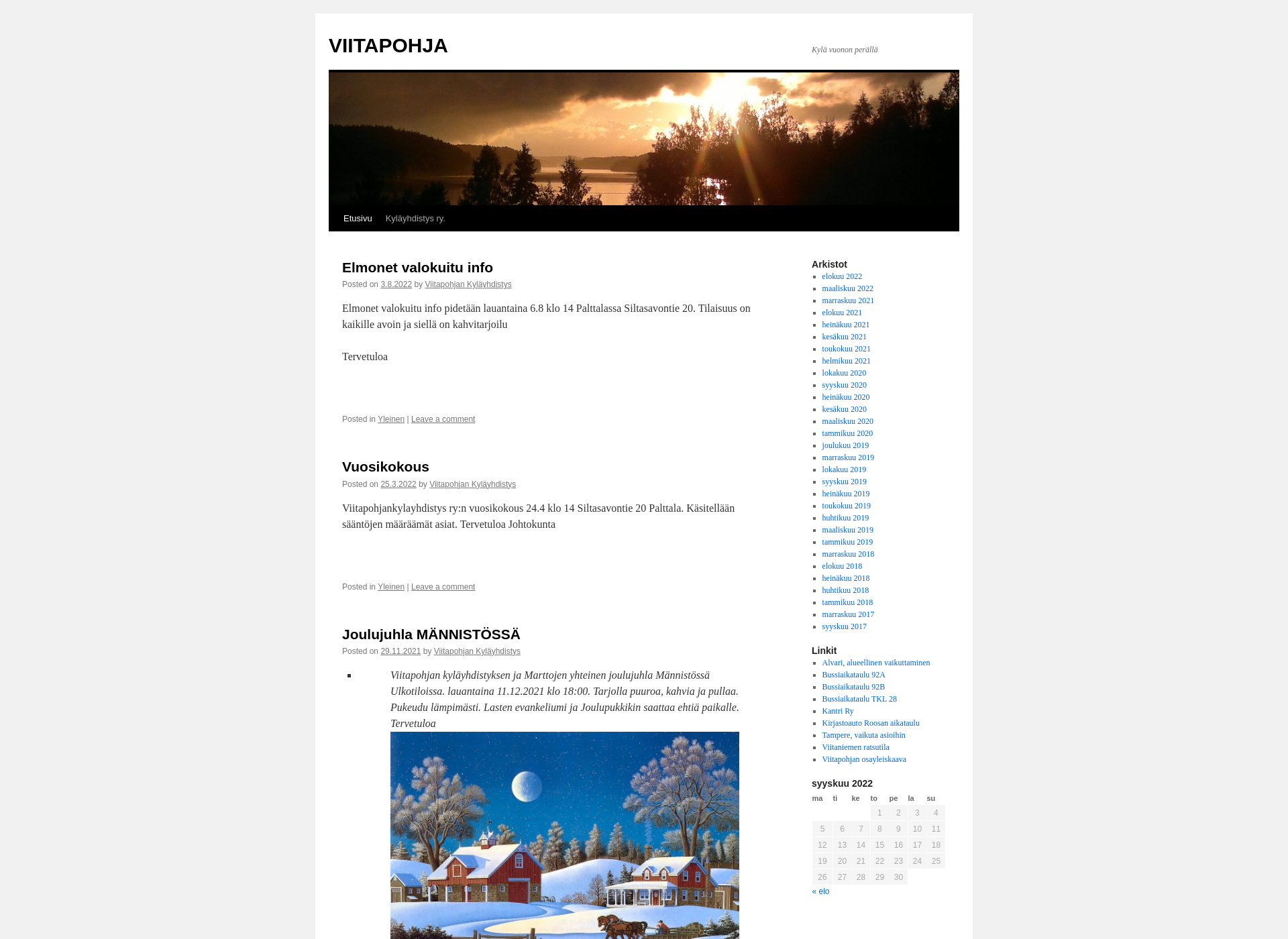 Skärmdump för viitapohja.fi