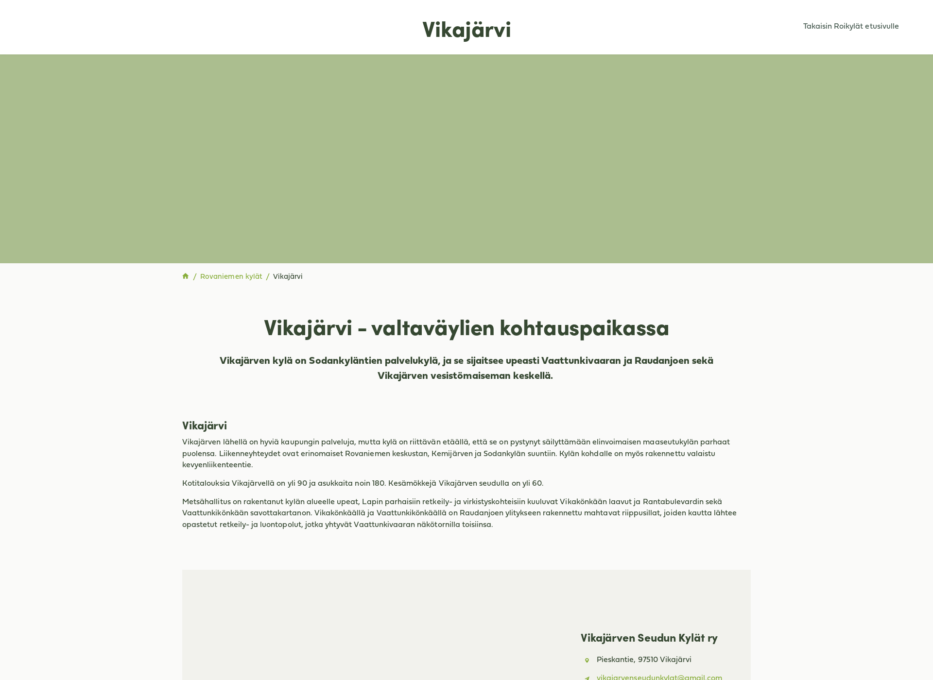 Skärmdump för vikajarvenseutu.fi