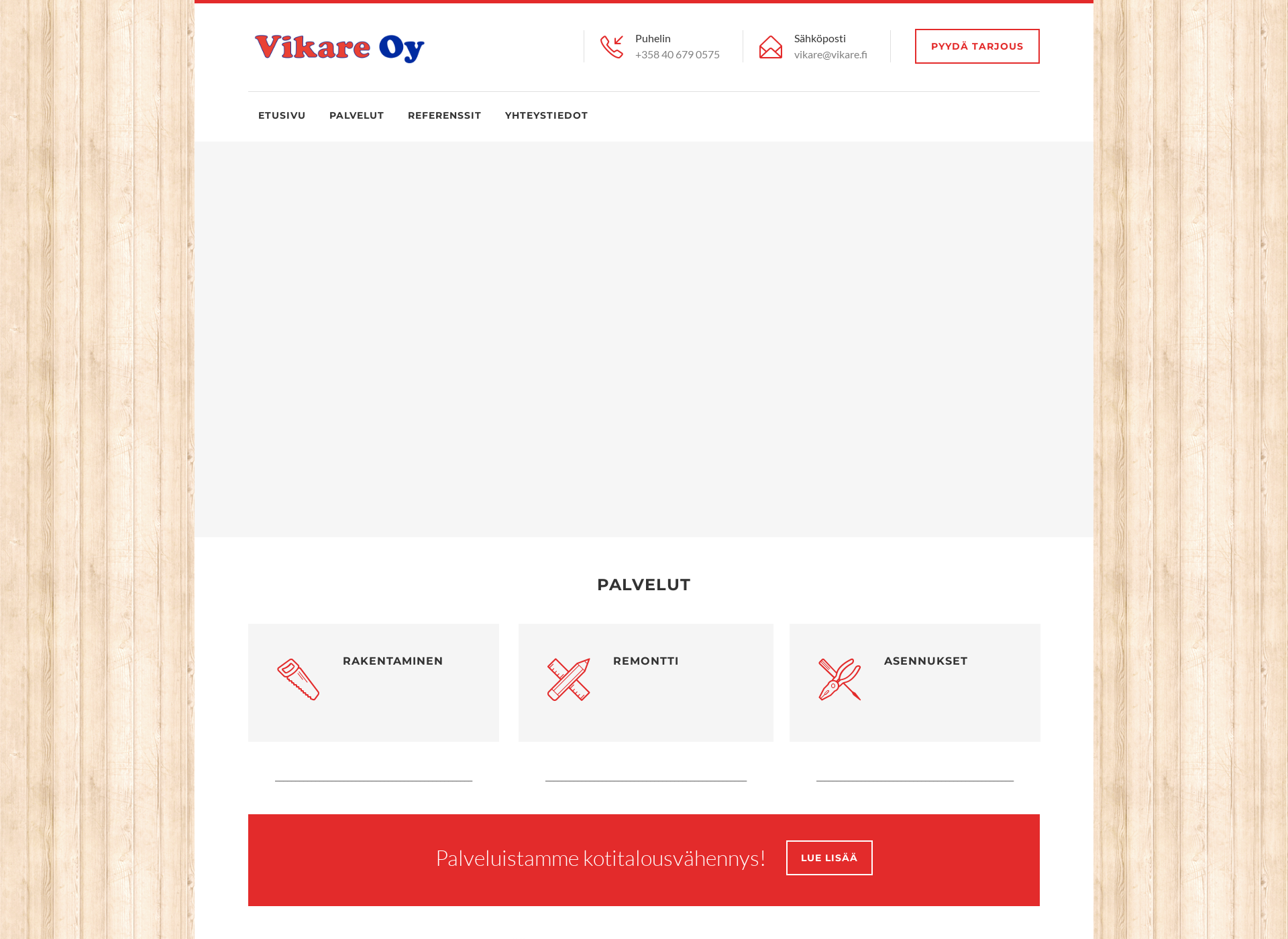 Screenshot for vikare.fi