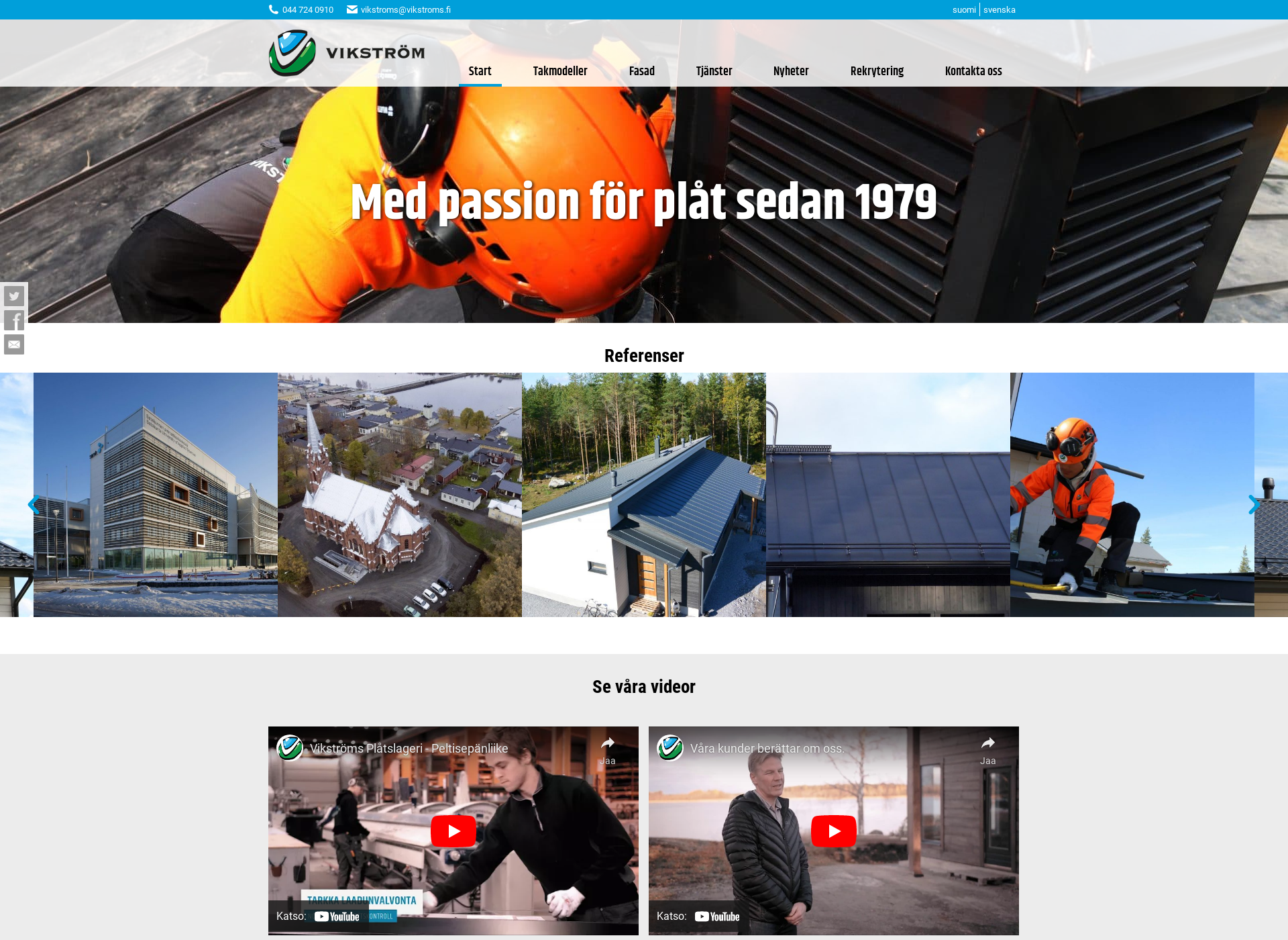Screenshot for vikströms.fi