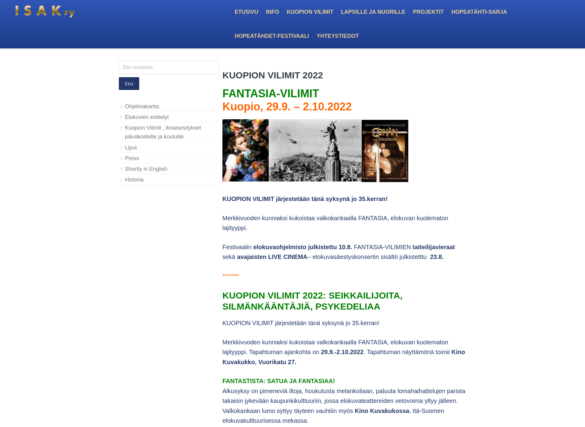 Skärmdump för vilimit.fi