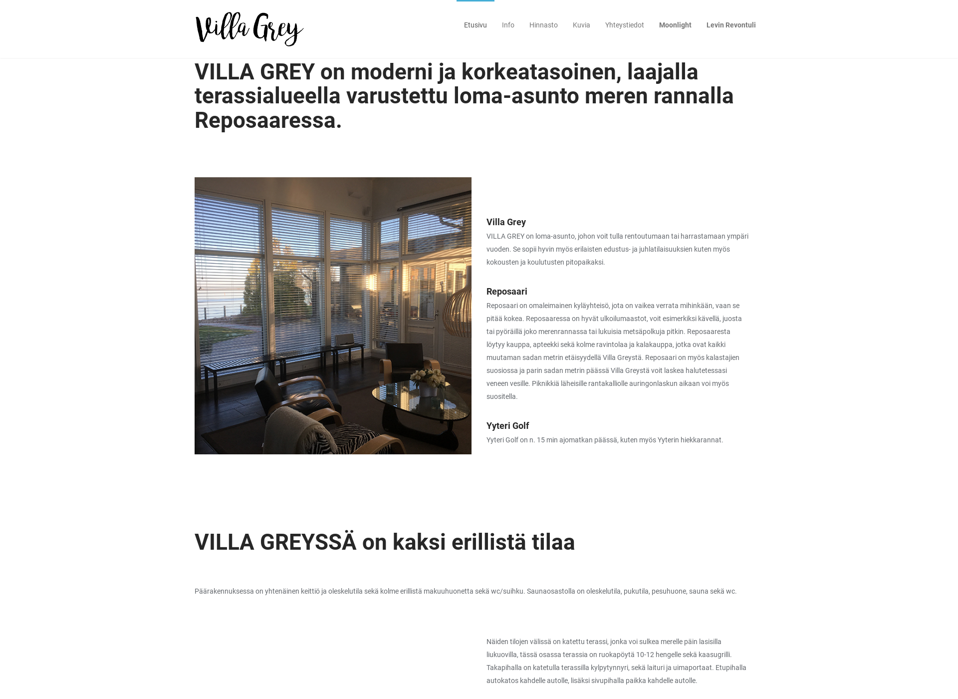Skärmdump för villagrey.fi