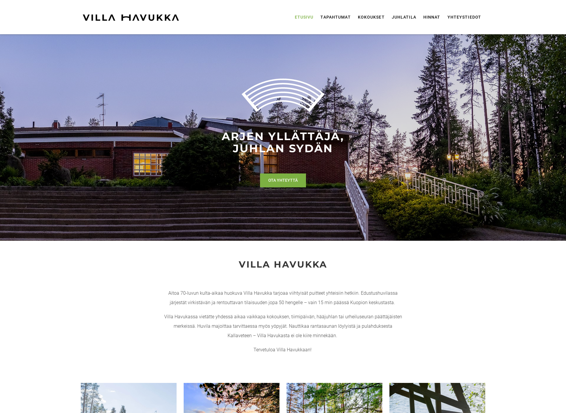 Skärmdump för villahavukka.fi