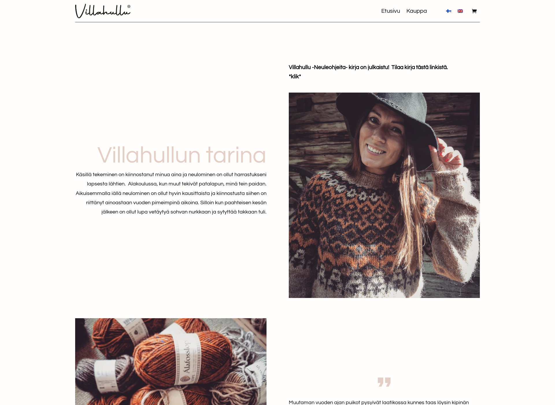 Skärmdump för villahullu.fi