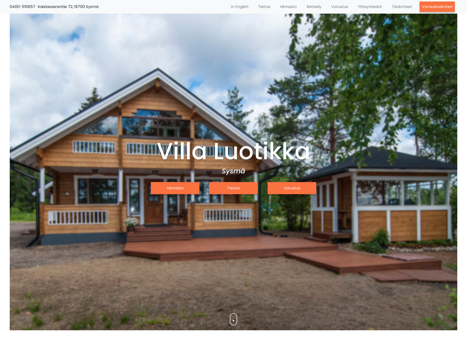 Skärmdump för villaluotikka.fi