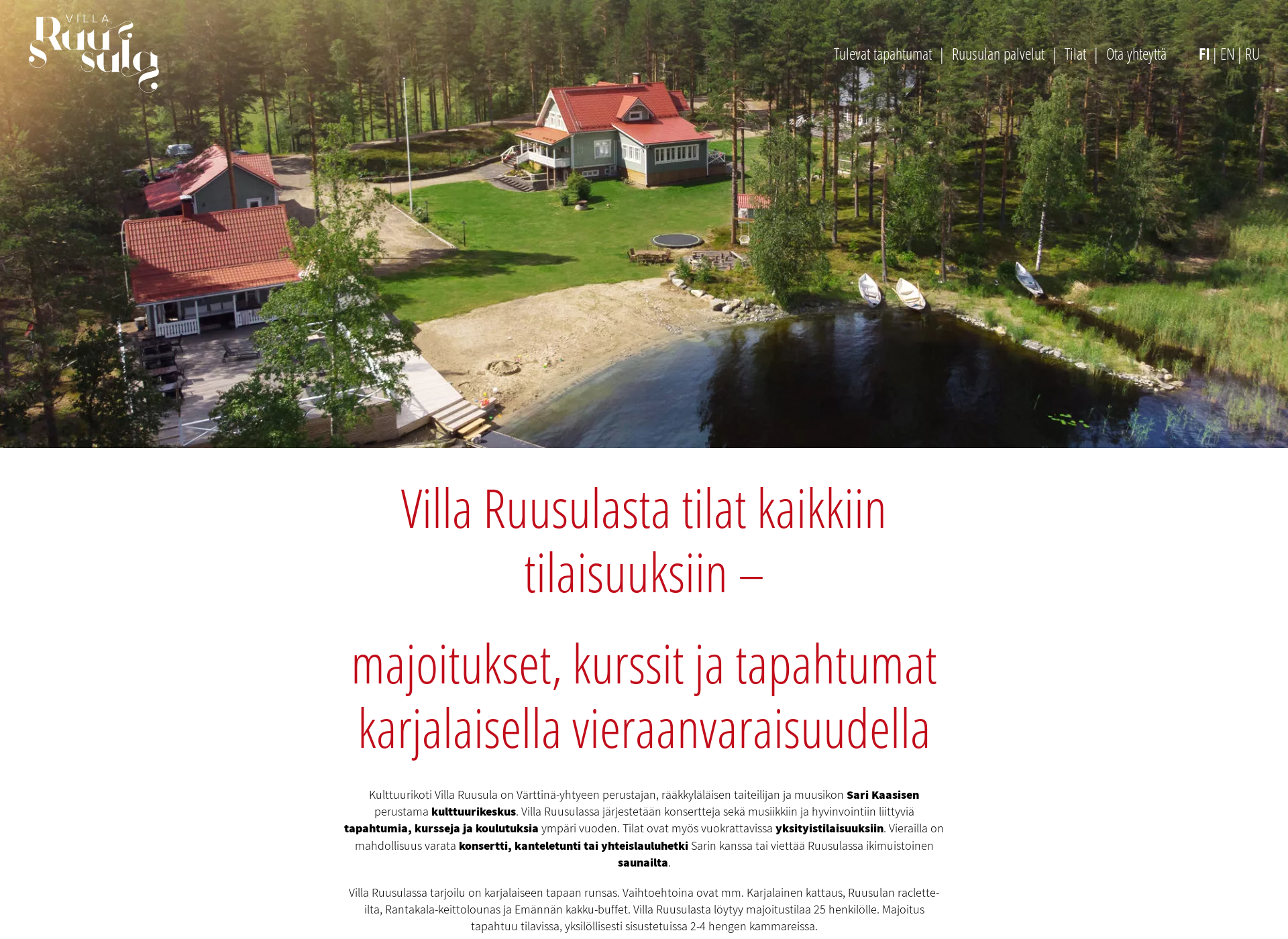 Screenshot for villaruusula.fi