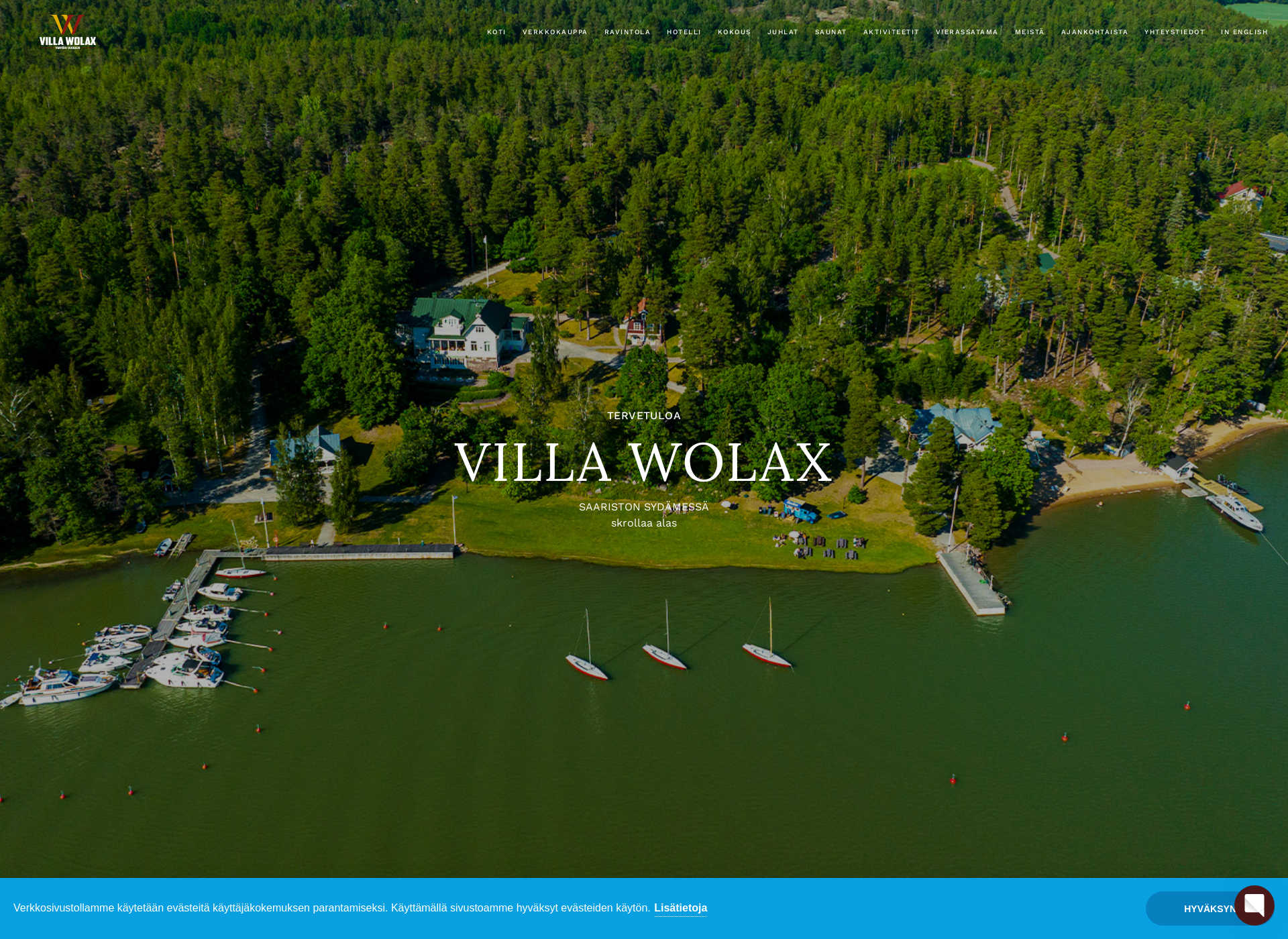 Skärmdump för villawolax.fi