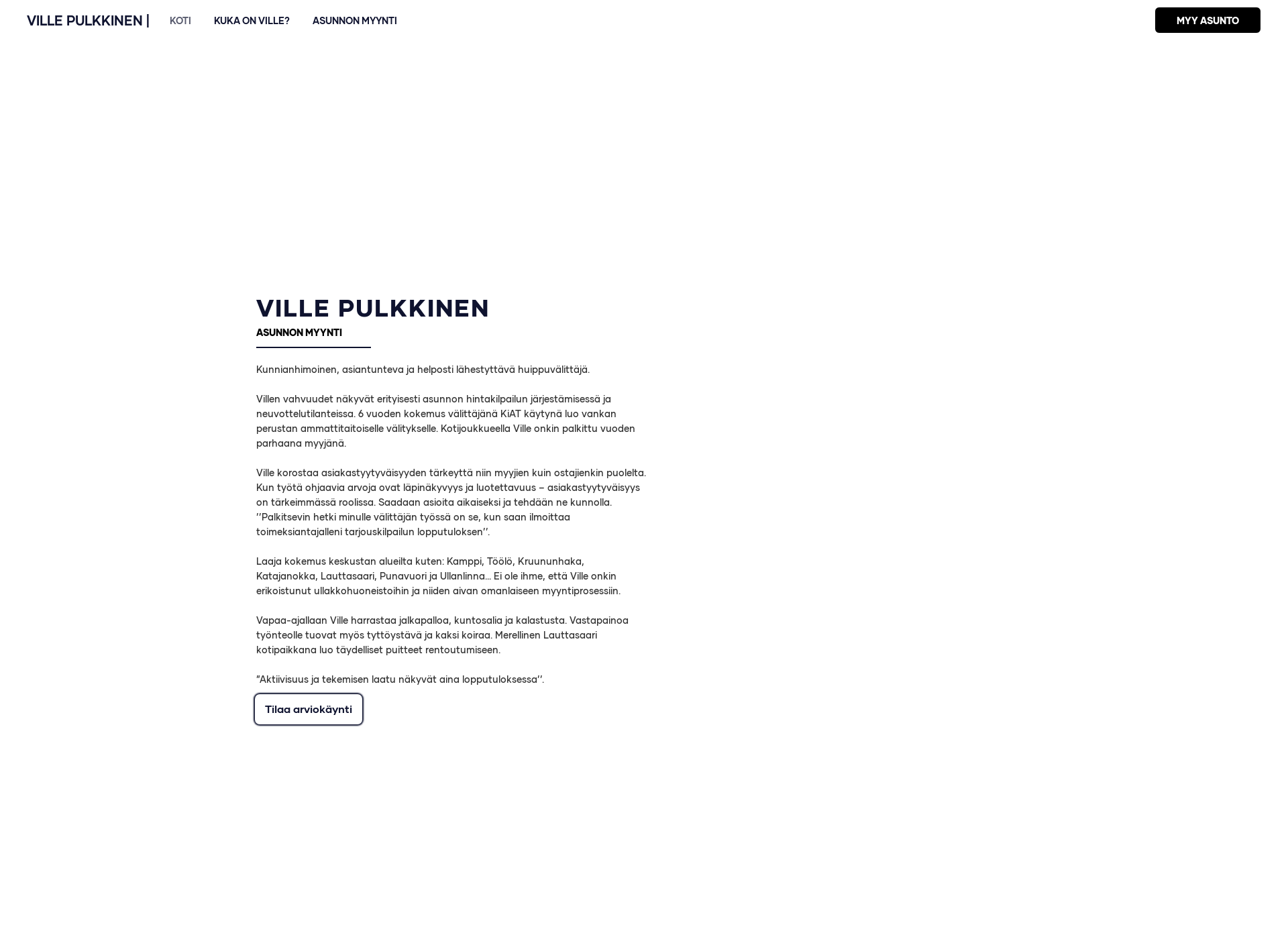 Skärmdump för villepulkkinen.fi